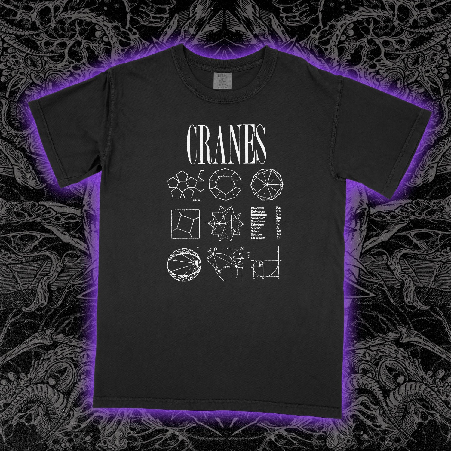 Cranes Comfort Colors Black Tee