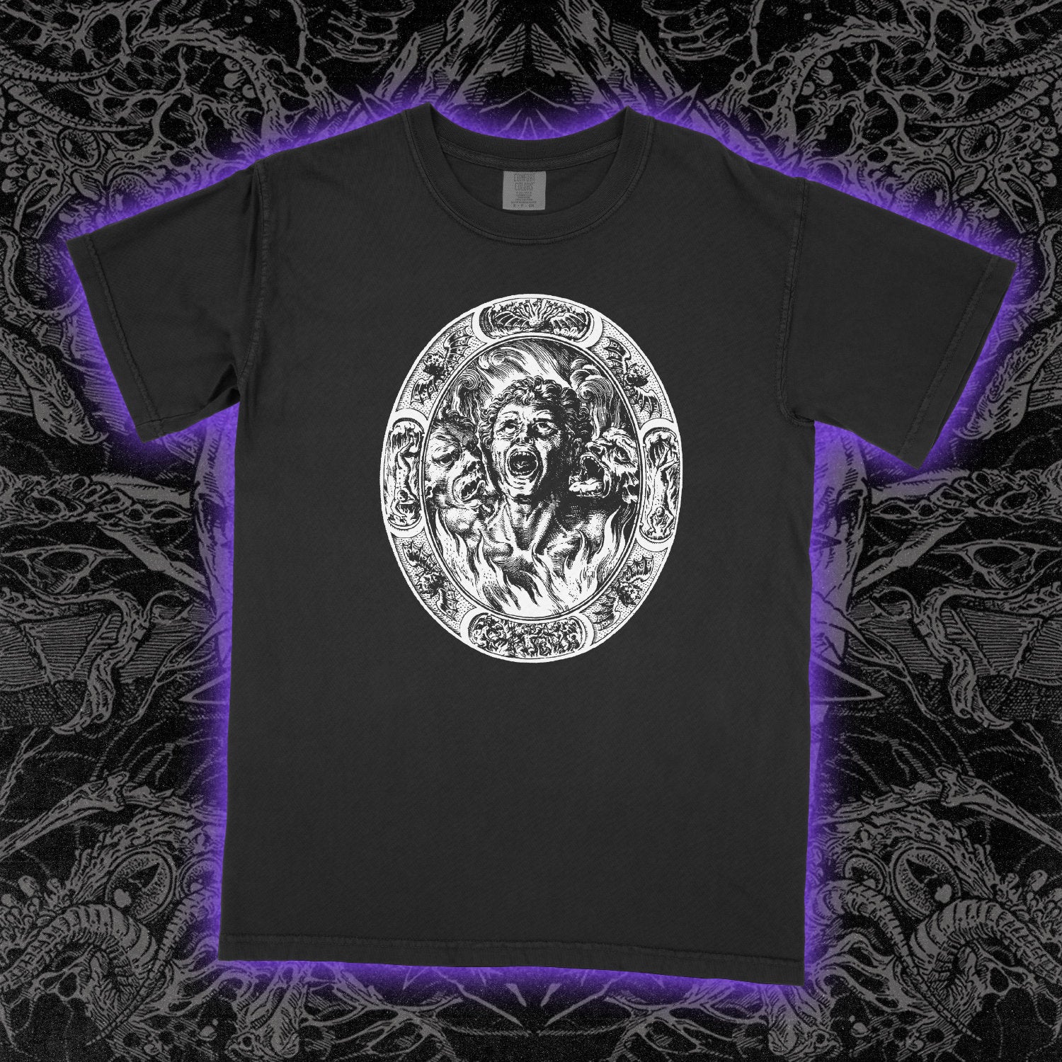 Crest Of The Damned Comfort Colors Black Tee