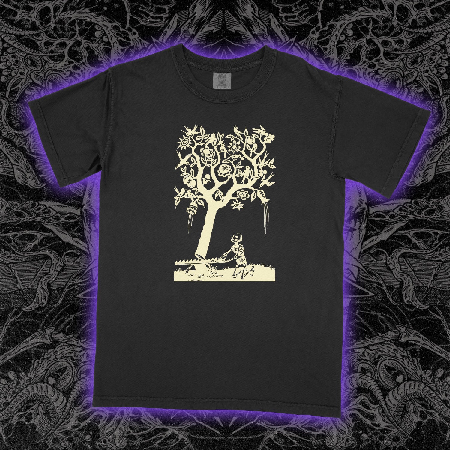 Cutting Down The Tree Of Life Comfort Colors Black Tee