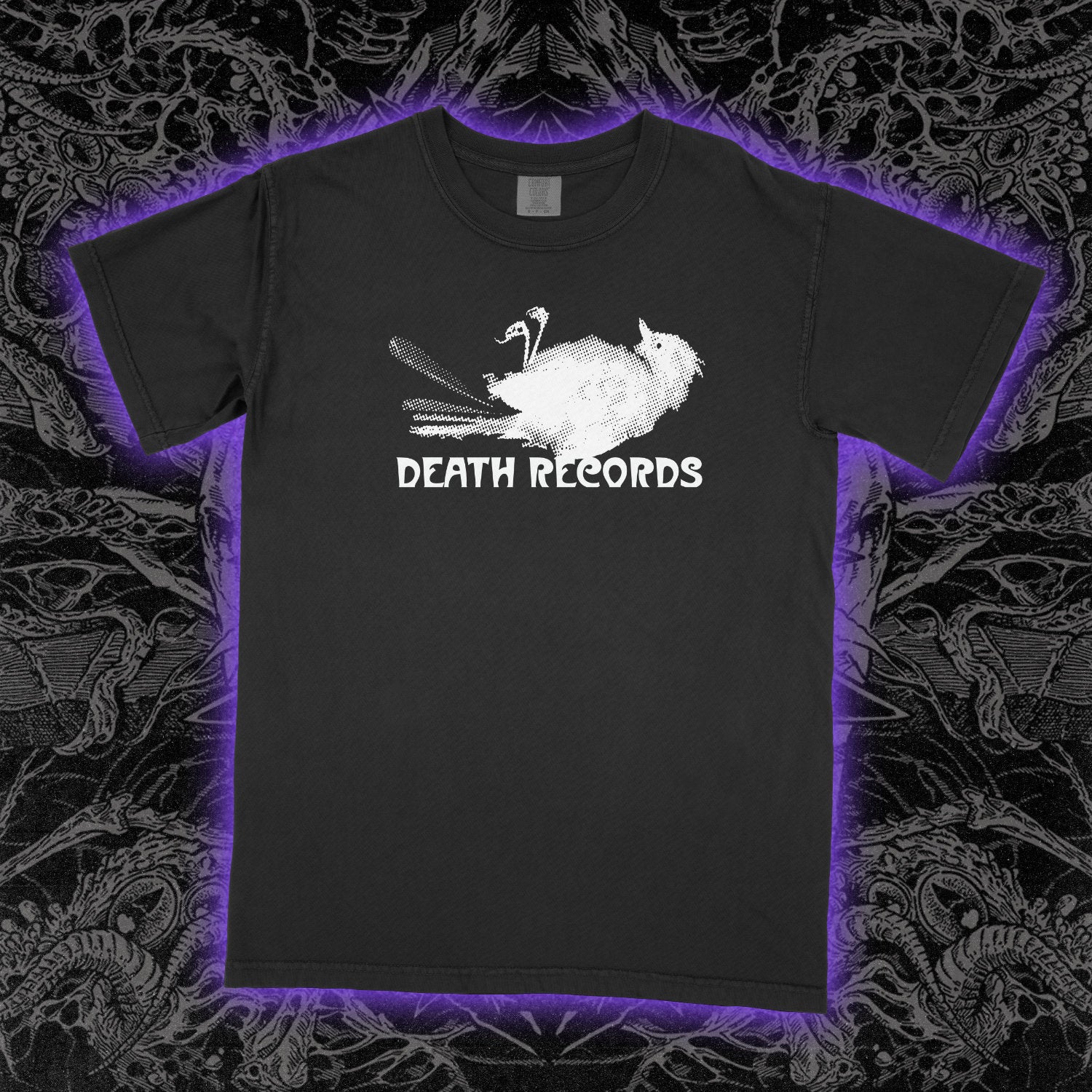 Death Records Phantom Paradise Comfort Colors Black Tee