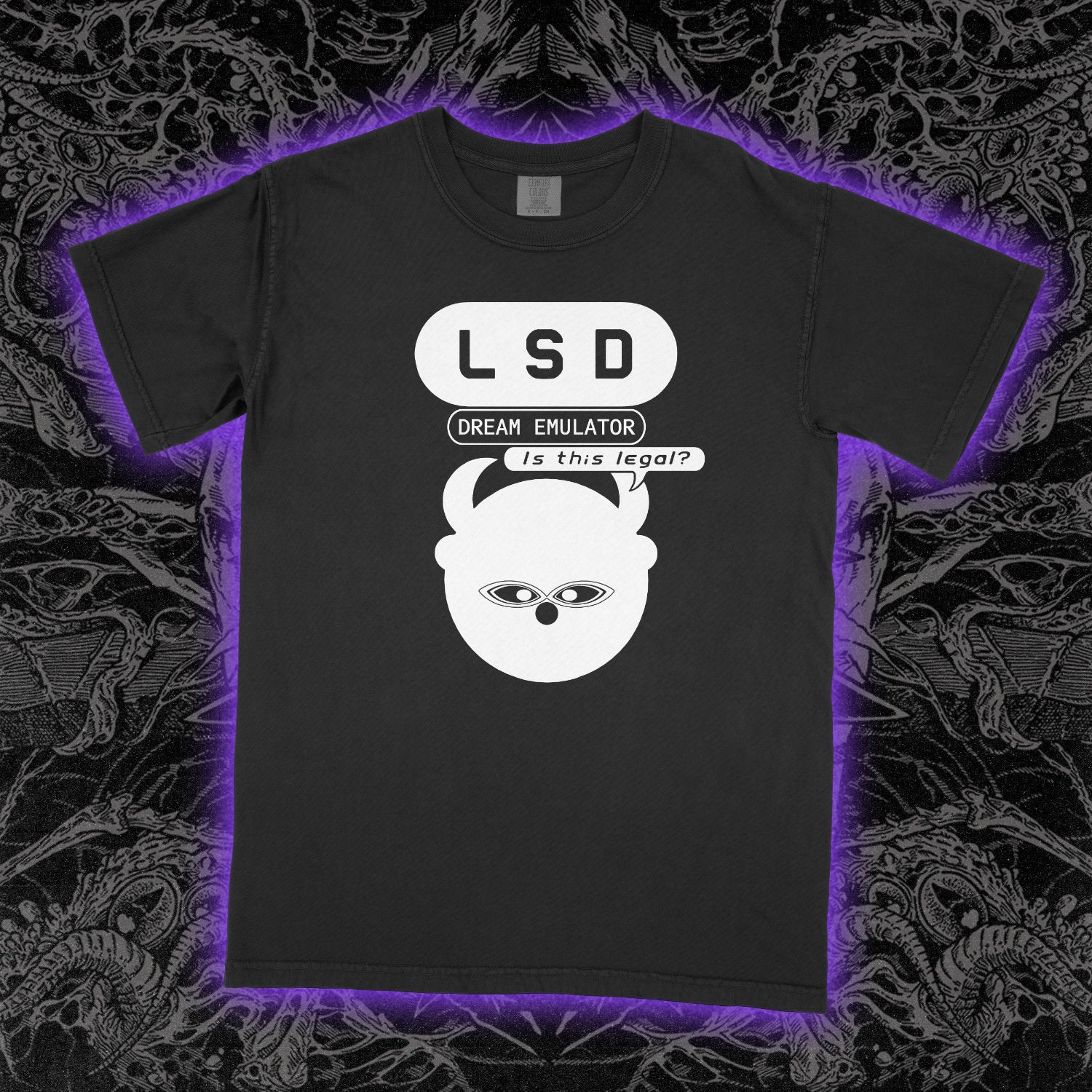 Dream Emulator LSD Comfort Colors Black Tee