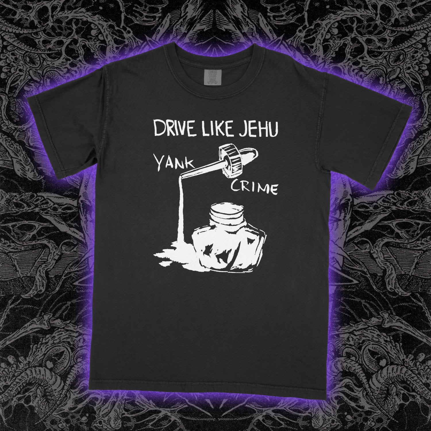 Drive Like Jehu Yank Crime Comfort Colors Black Tee