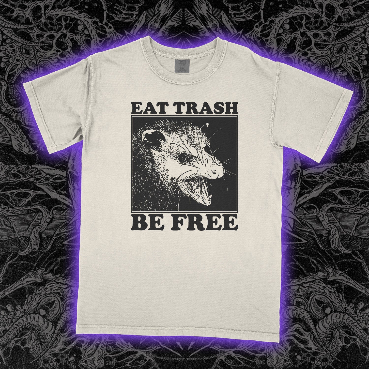 Eat Trash Be Free Comfort Colors Ivory Tee