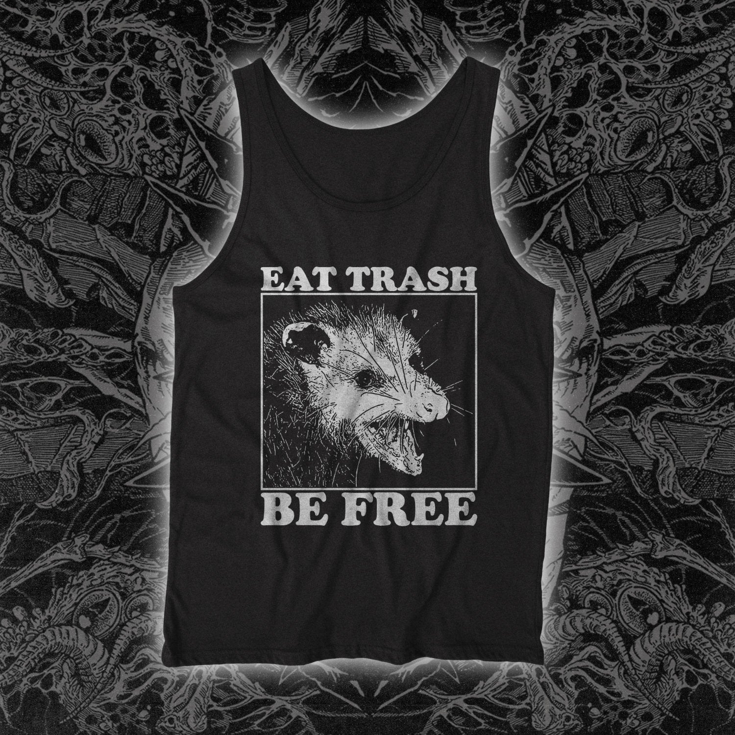 Eat Trash Be Free Tank Black