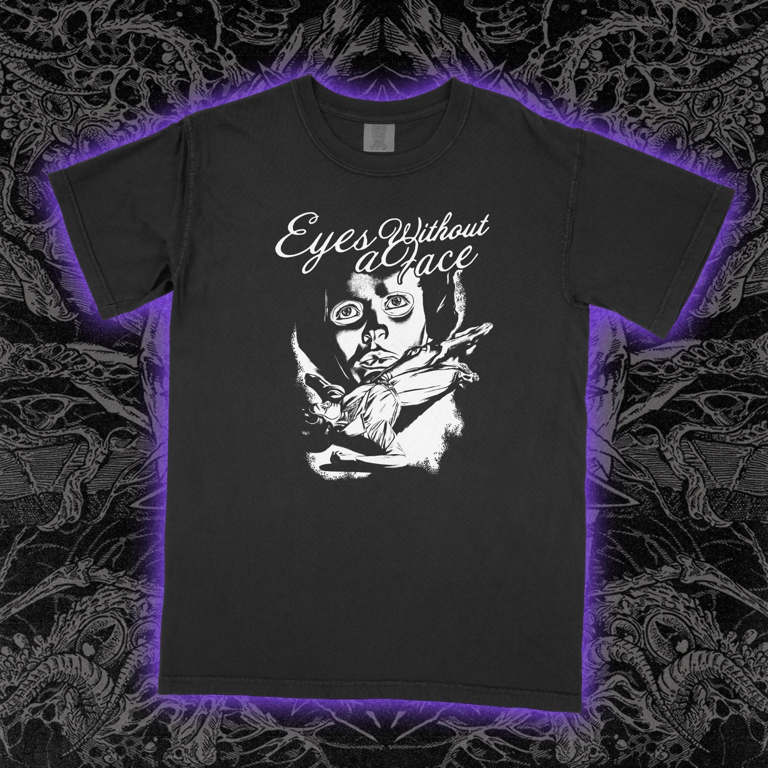 Eyes Without A Face Comfort Colors Black Tee