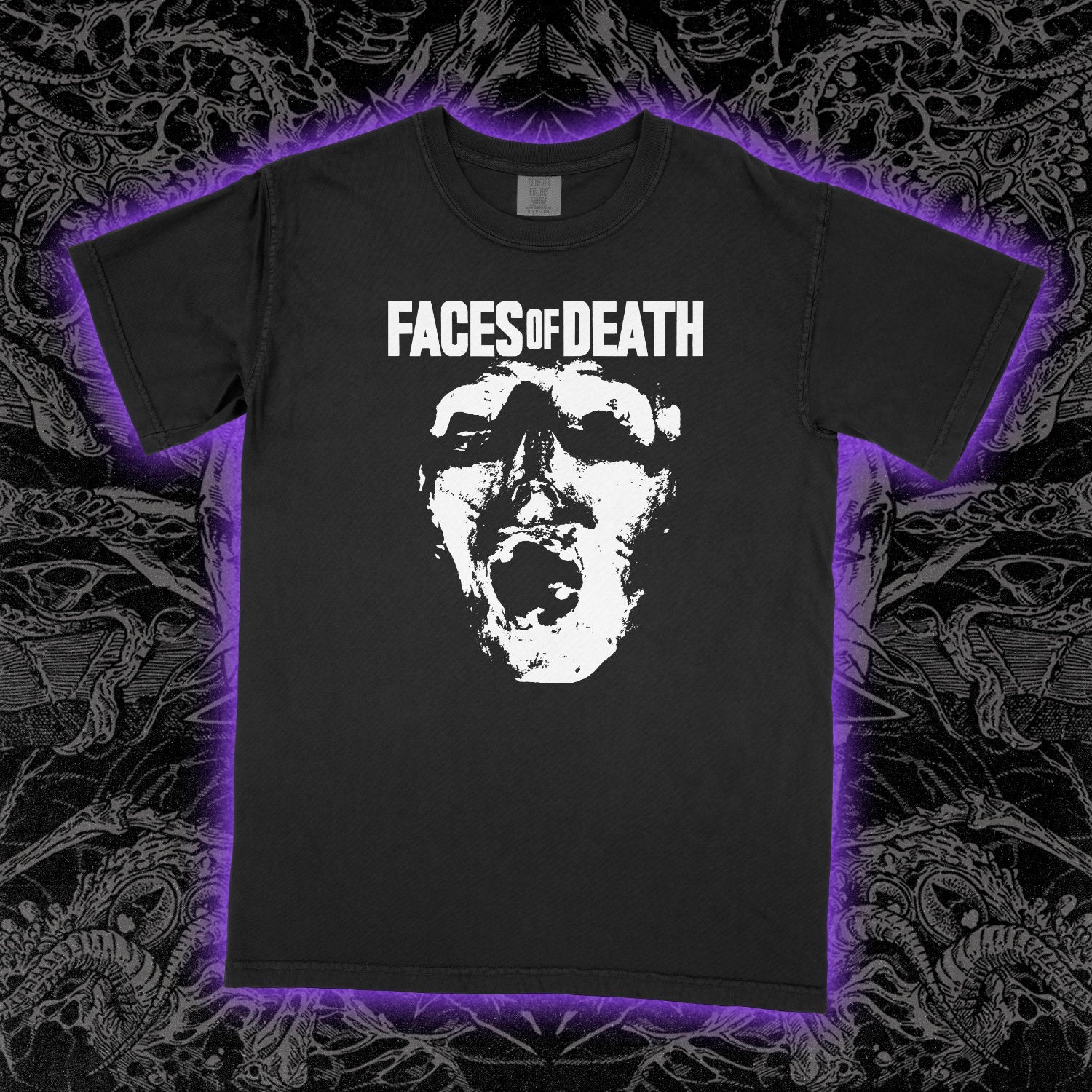 Faces Of Death Comfort Colors Black Tee