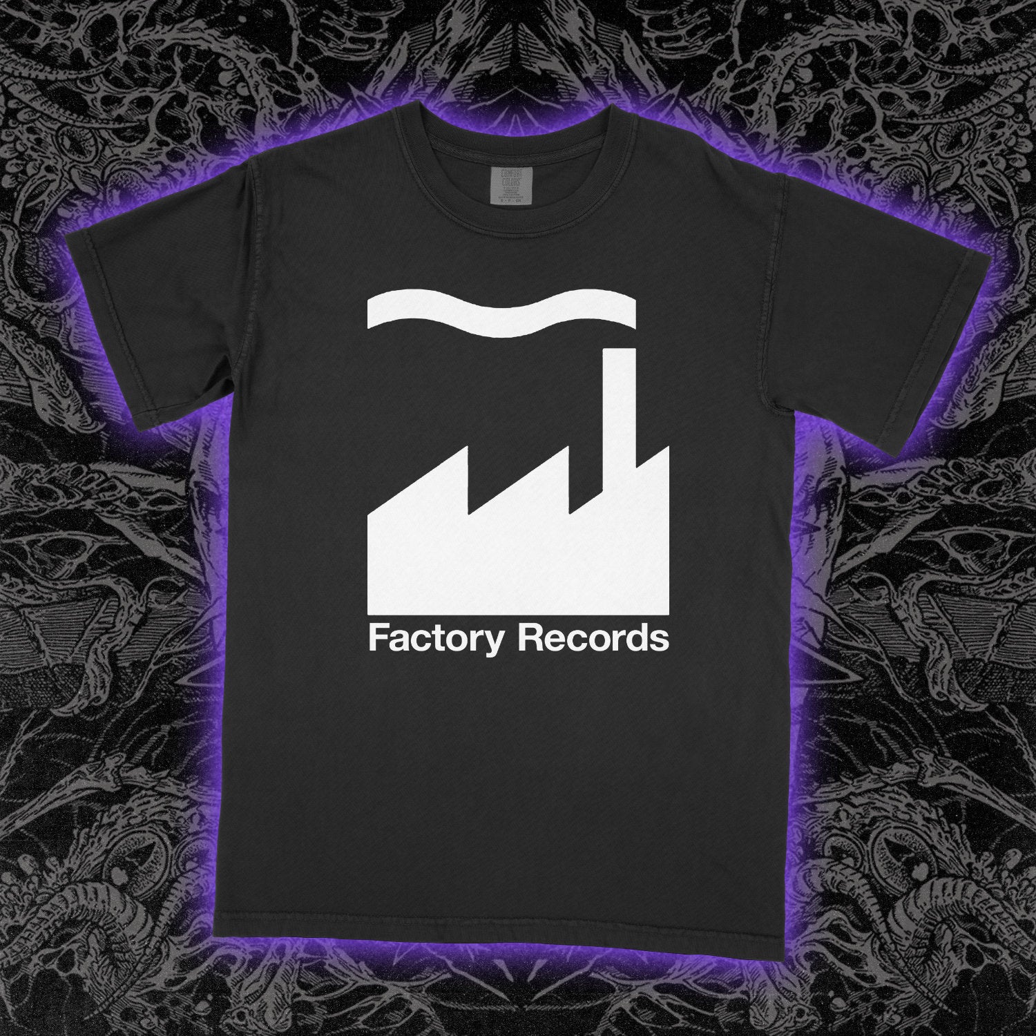 Factory Records Comfort Colors Black Tee