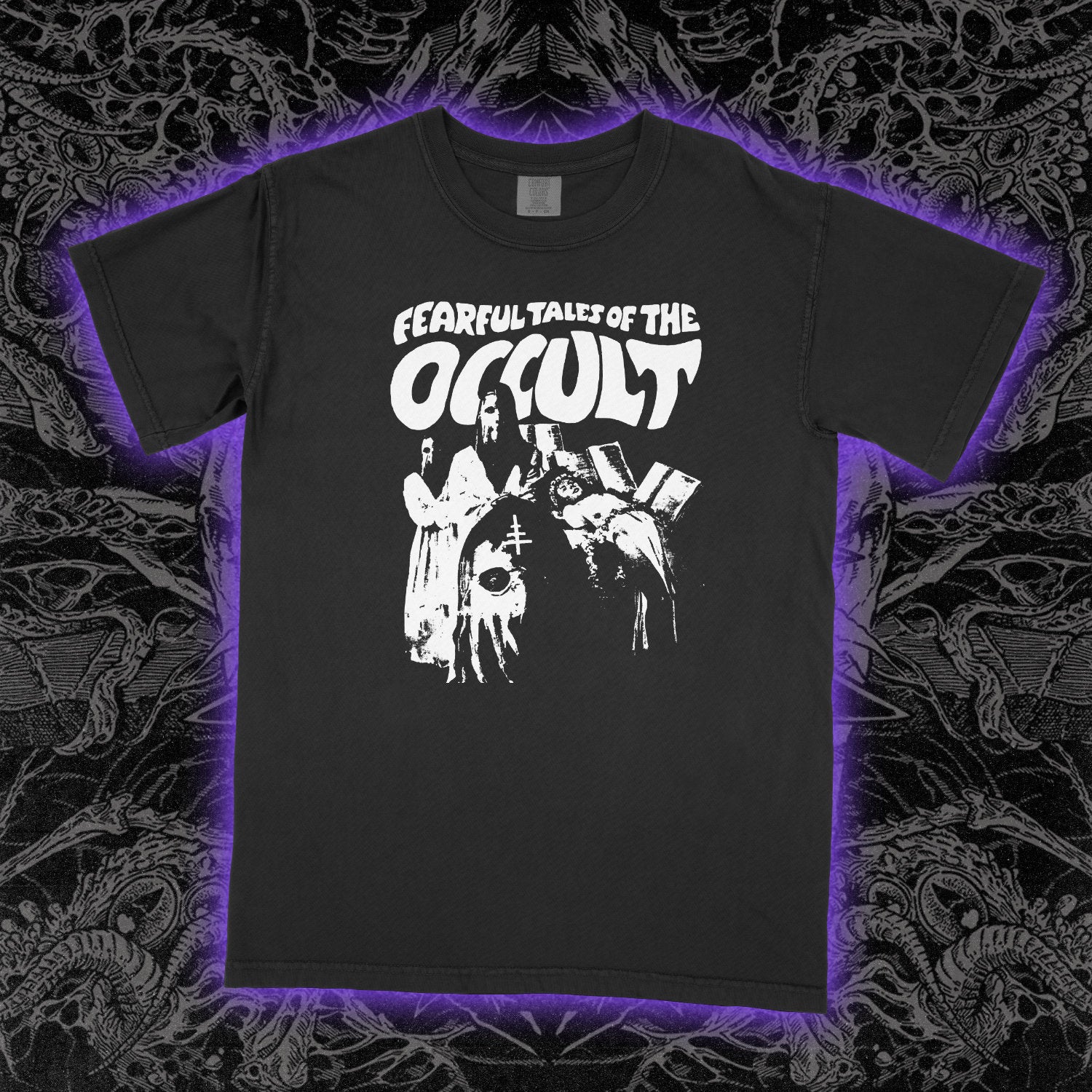 Fearful Tales Of The Occult Comfort Colors Black Tee