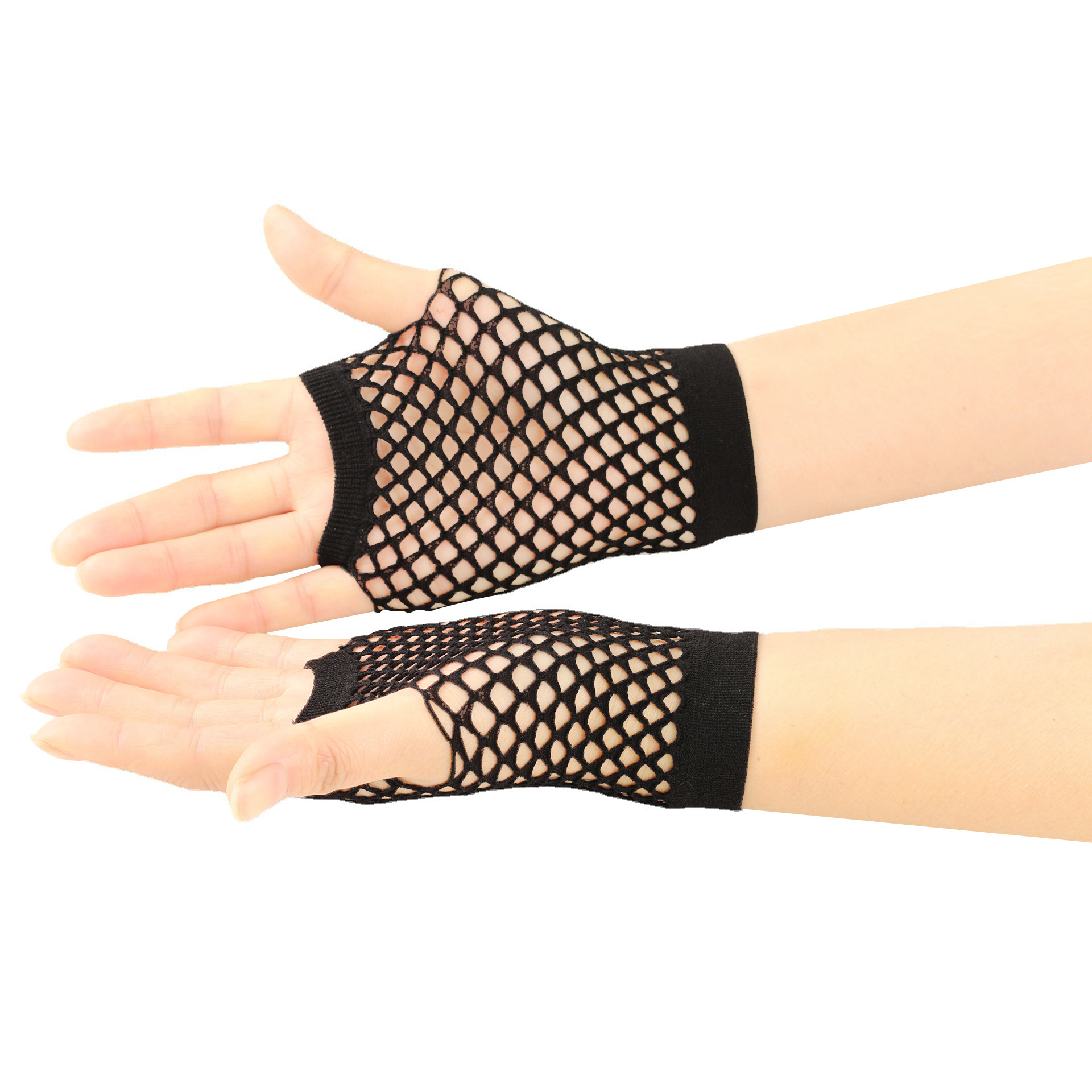 Y2K Fishnet Fingerless Gloves