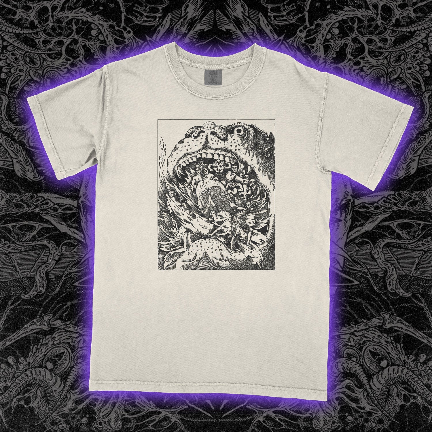 Flaming Hellmouth Comfort Colors Ivory Tee