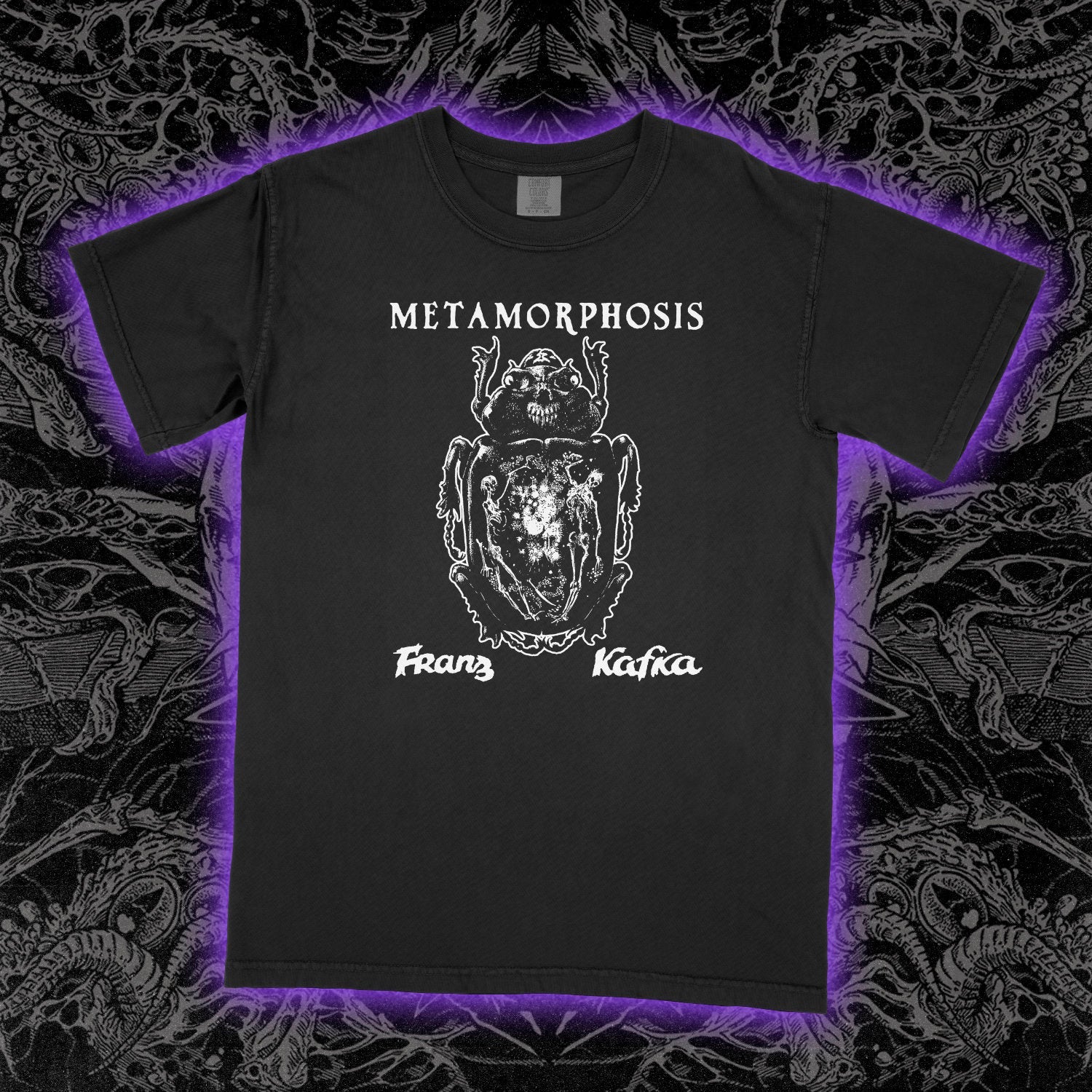 Franz Kafka Metamorphosis Comfort Colors Black Tee