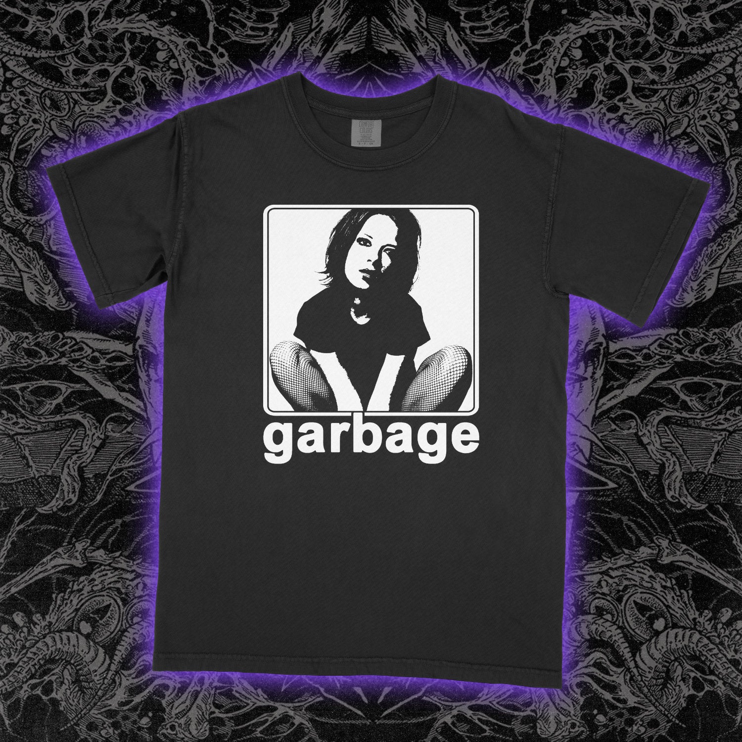 Garbage Shirley Manson Comfort Colors Black Tee