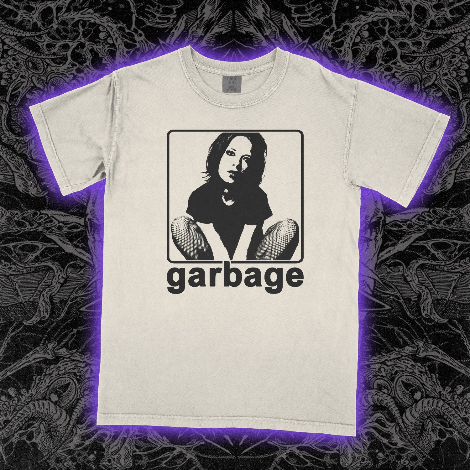 Garbage Shirley Manson Comfort Colors Ivory Tee