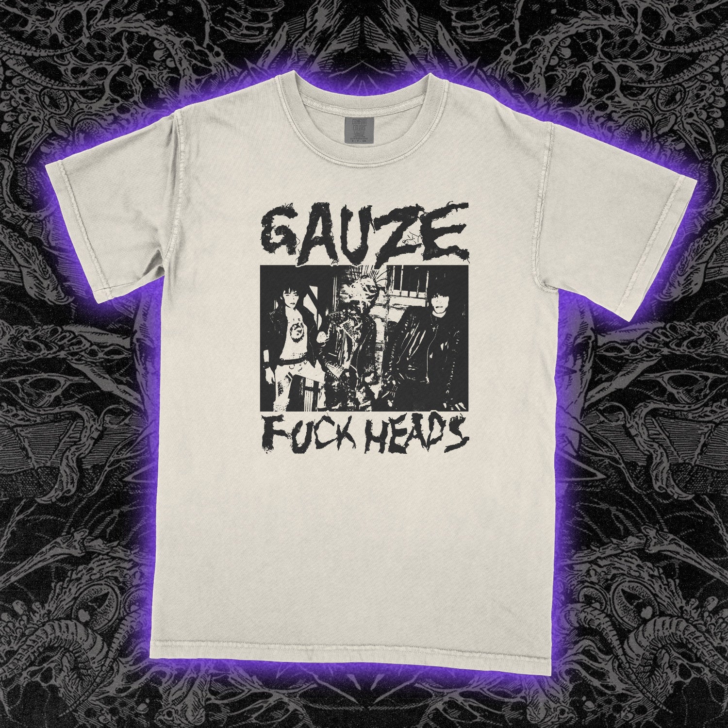 Gauze Fuck Heads Comfort Colors Ivory Tee