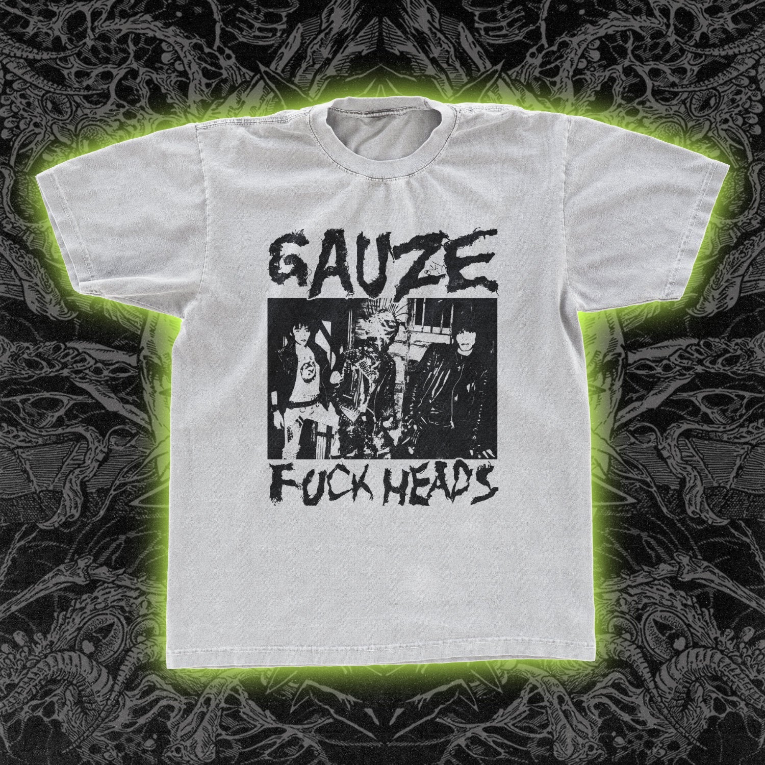 1点物 GINZI gauze shirt archive パンク 平成 y2k 1点物 GINZI gauze