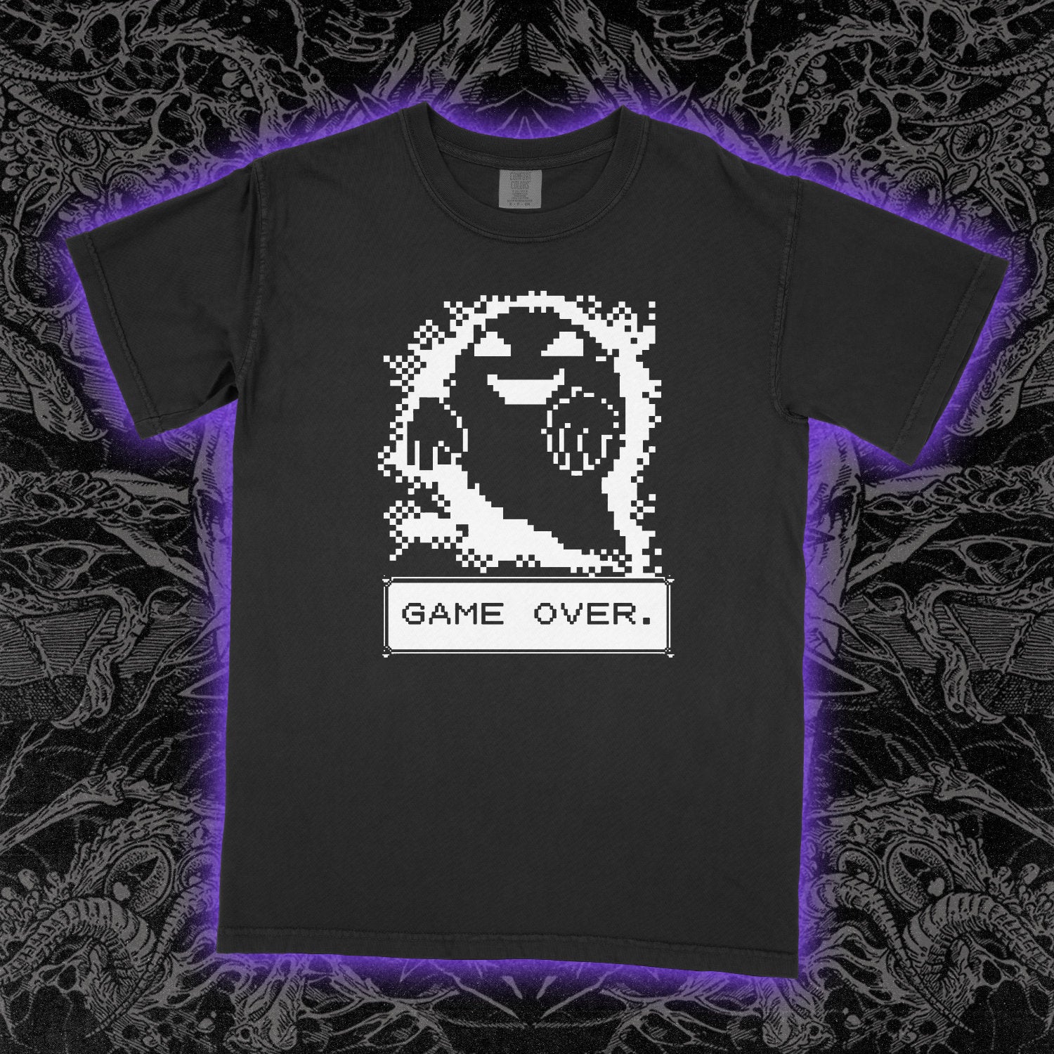 Ghost Missingno Pokemon Comfort Colors Black Tee