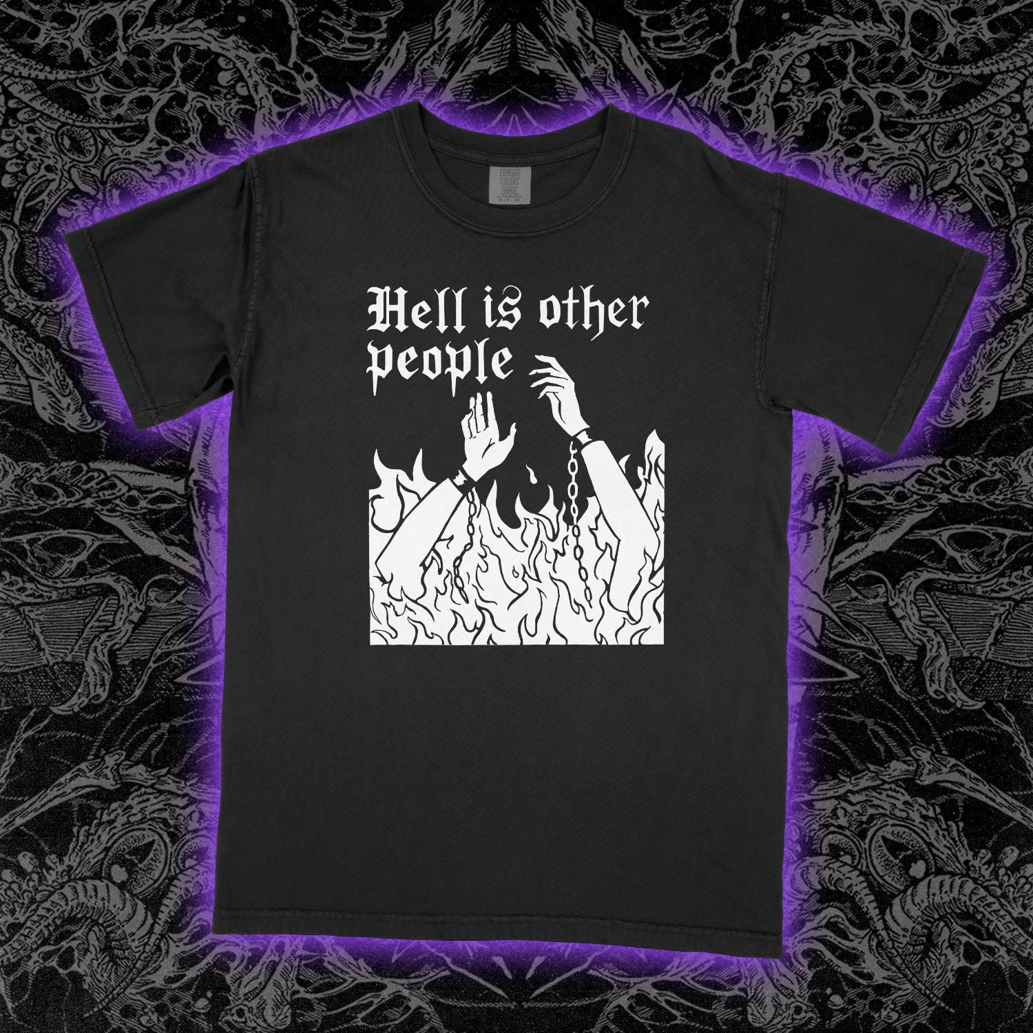 Hell Is Other People Comfort Colors Black Tee