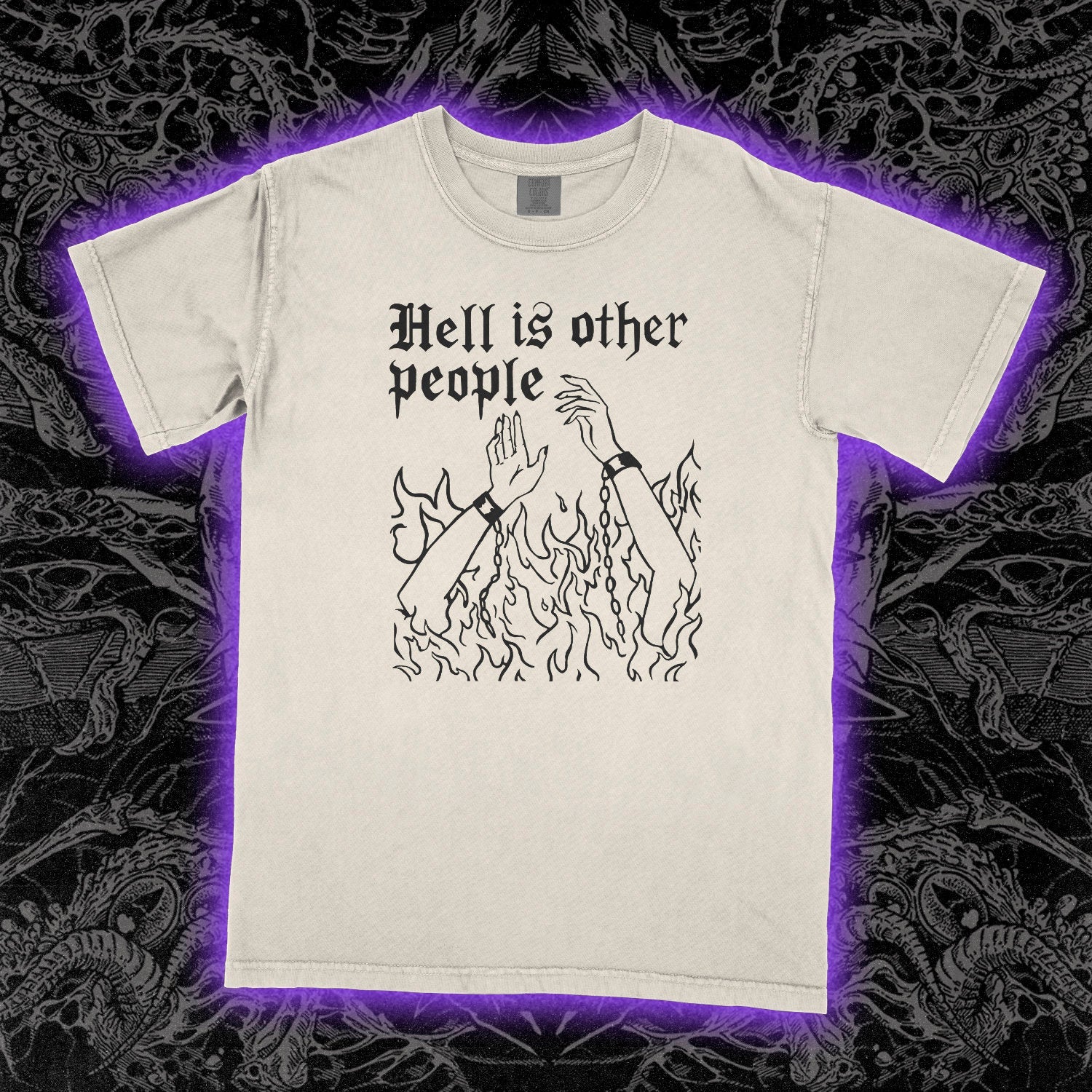 Hell Is Other People Comfort Colors Ivory Tee