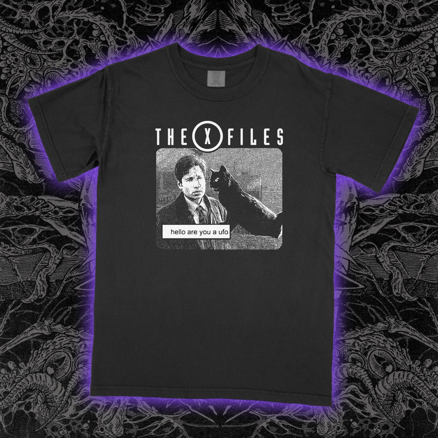 X-Files Hello Are You A UFO - Heavy Tee