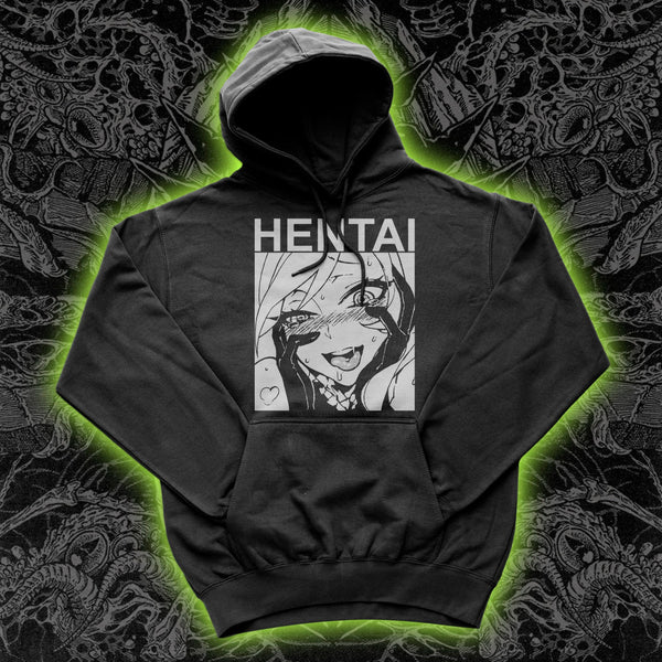 Hentai Ahegao Face For Dark Colors Hoodie Occult Cult and Obscure Clothing and Tshirts Night Channels