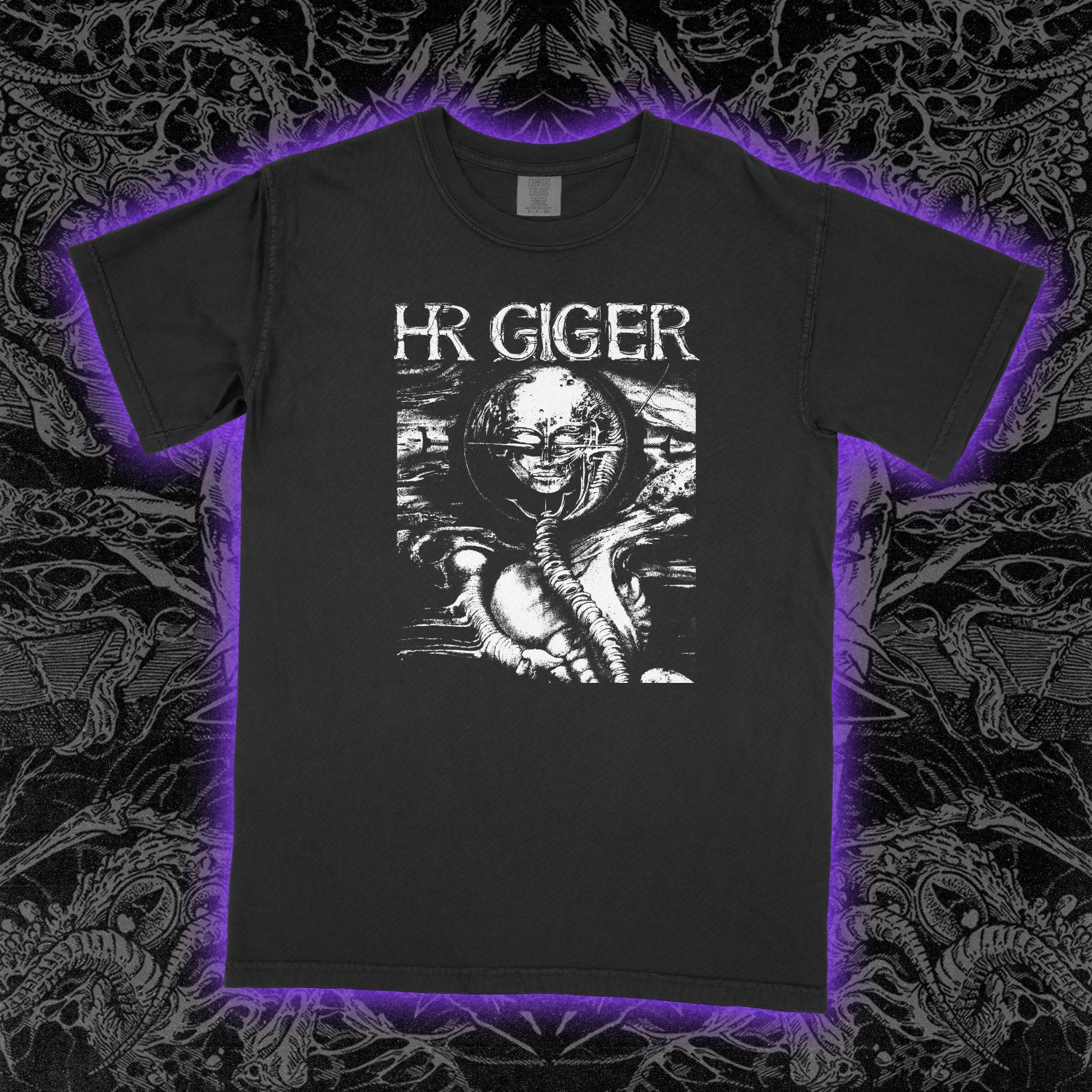 HR Giger Early Work Comfort Colors Black Tee