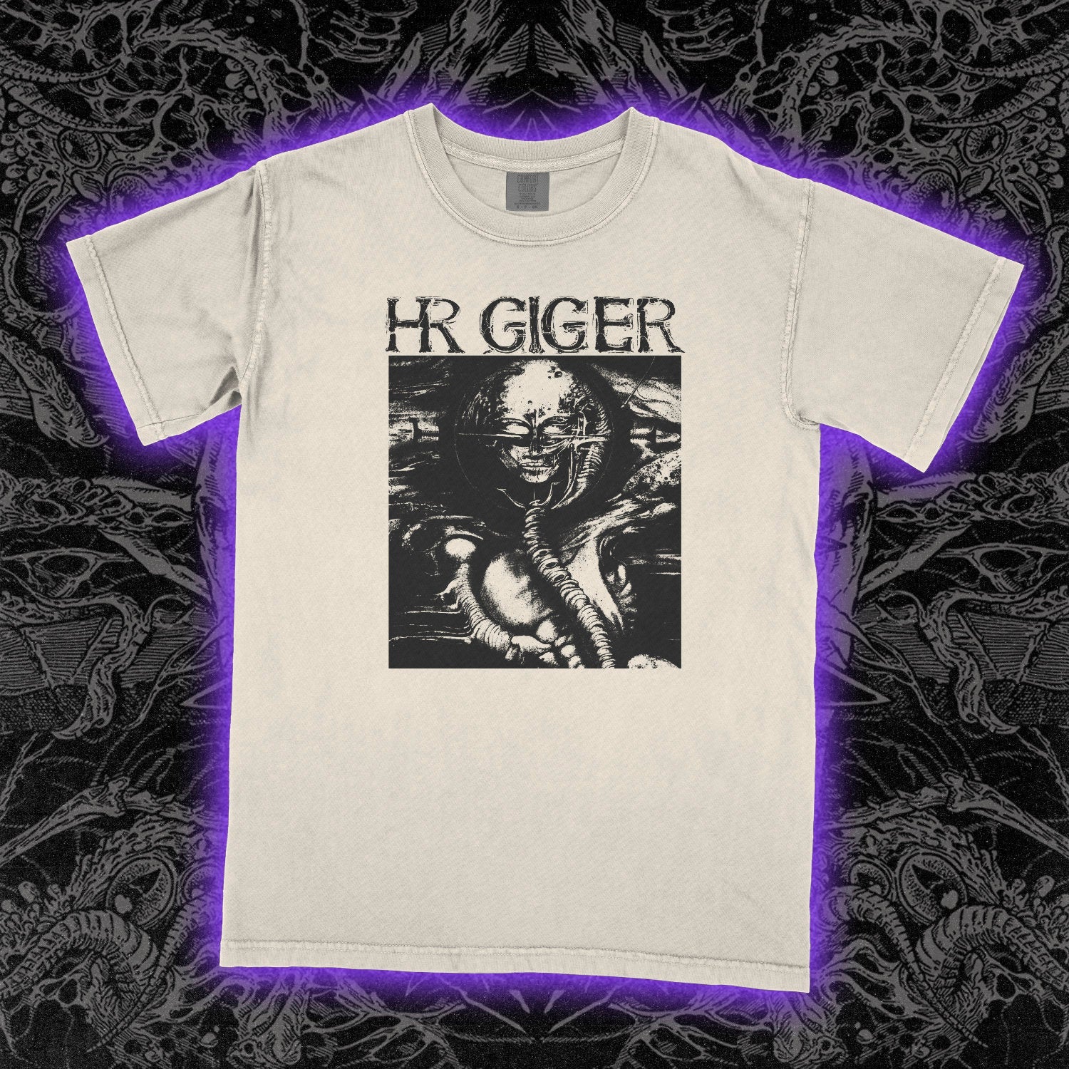 HR Giger Early Work Comfort Colors Ivory Tee