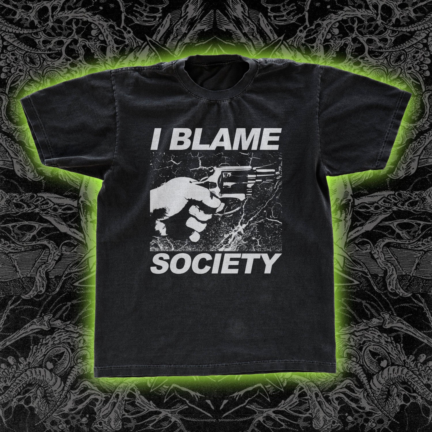 I Blame Society Handgun Classic Tee