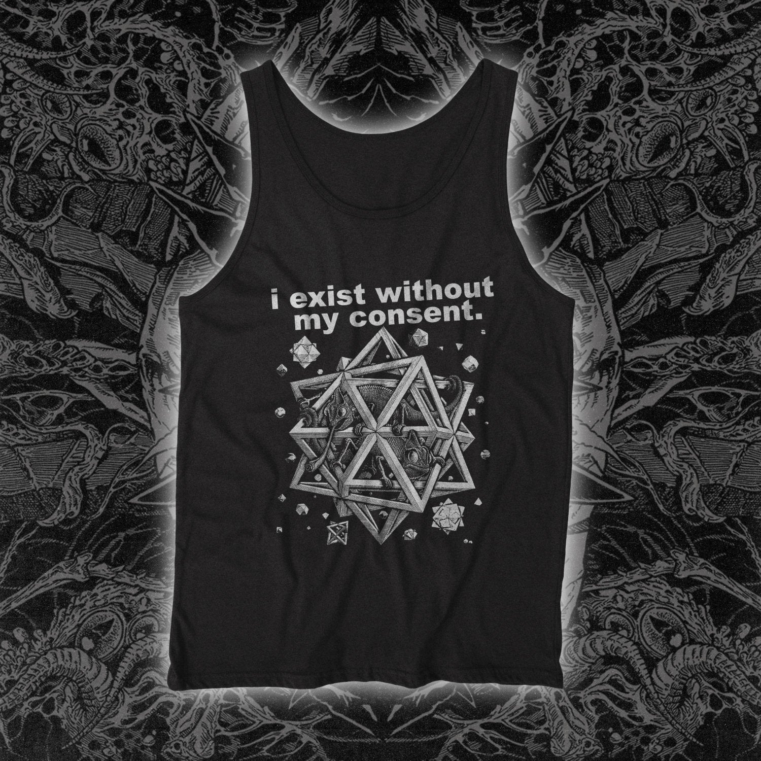 I Exist Without My Consent Tank Black