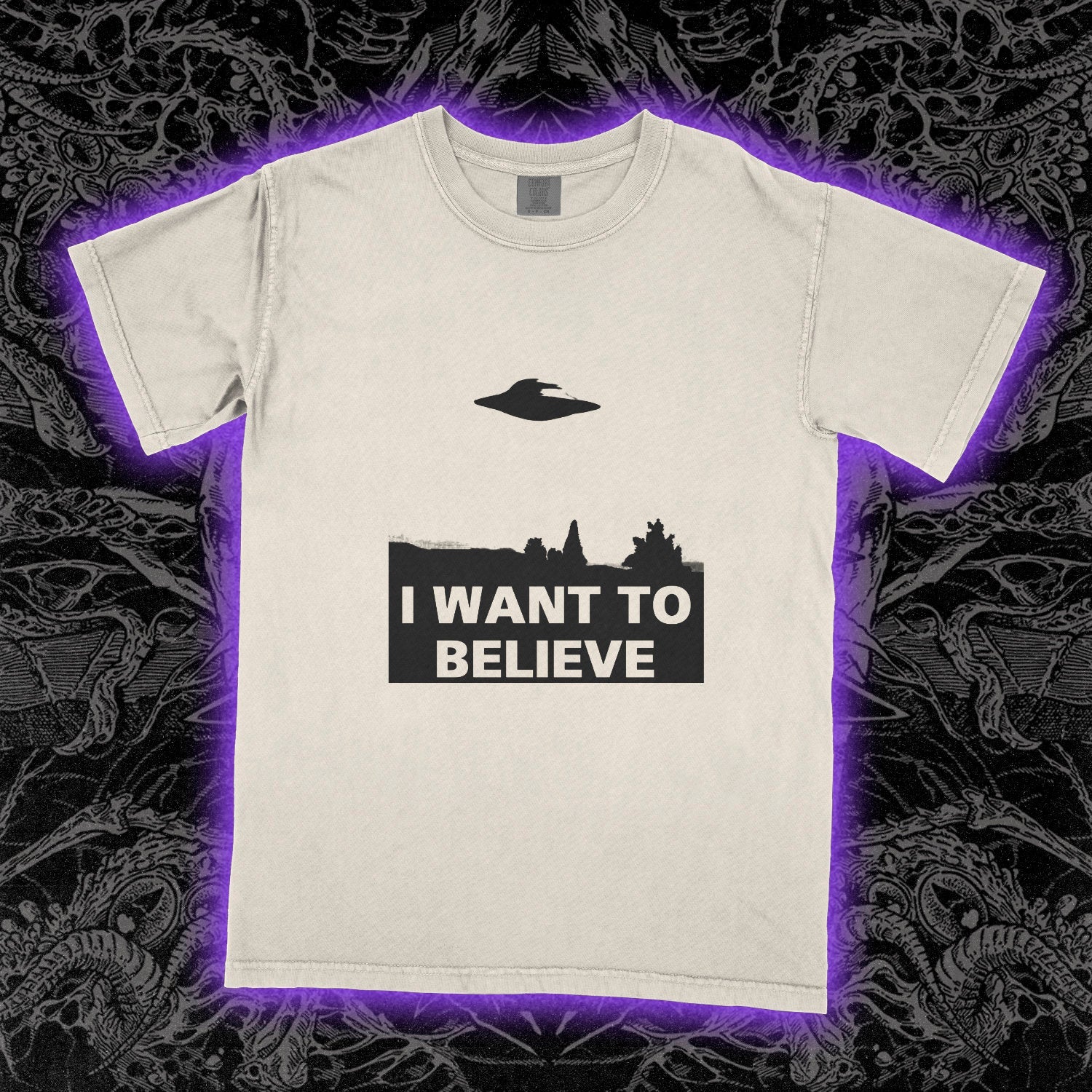 I Want To Believe Comfort Colors Ivory Tee