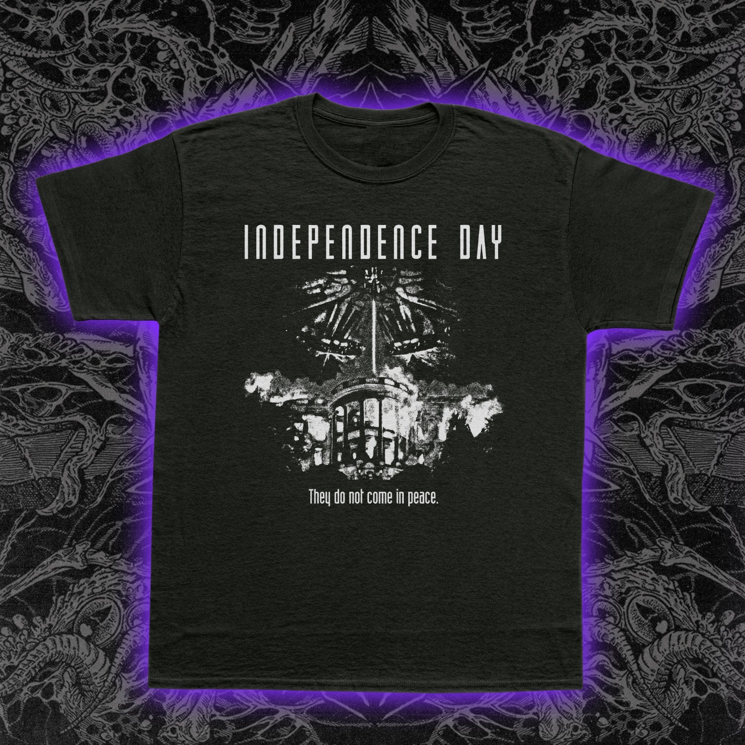 Independence Day Slim Fit Tee Black
