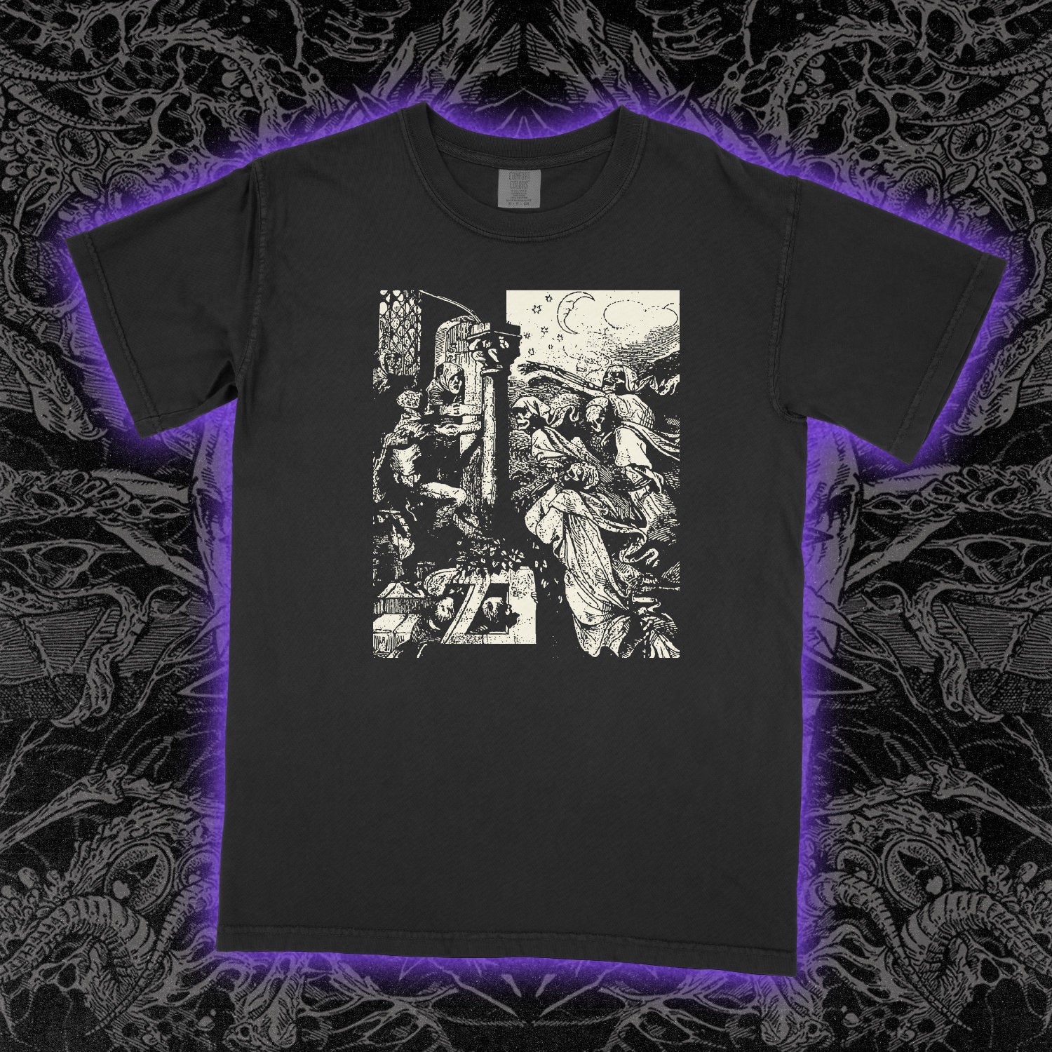 Infernal Two Worlds Comfort Colors Black Tee