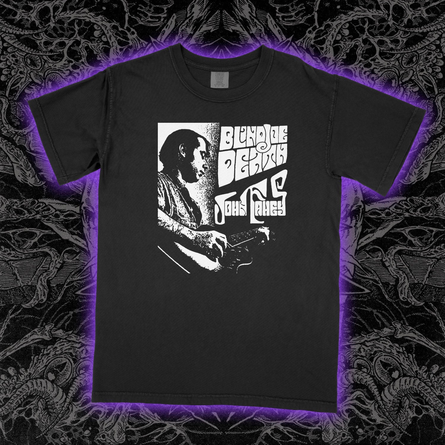 John Fahey Blind Joe Death Comfort Colors Black Tee