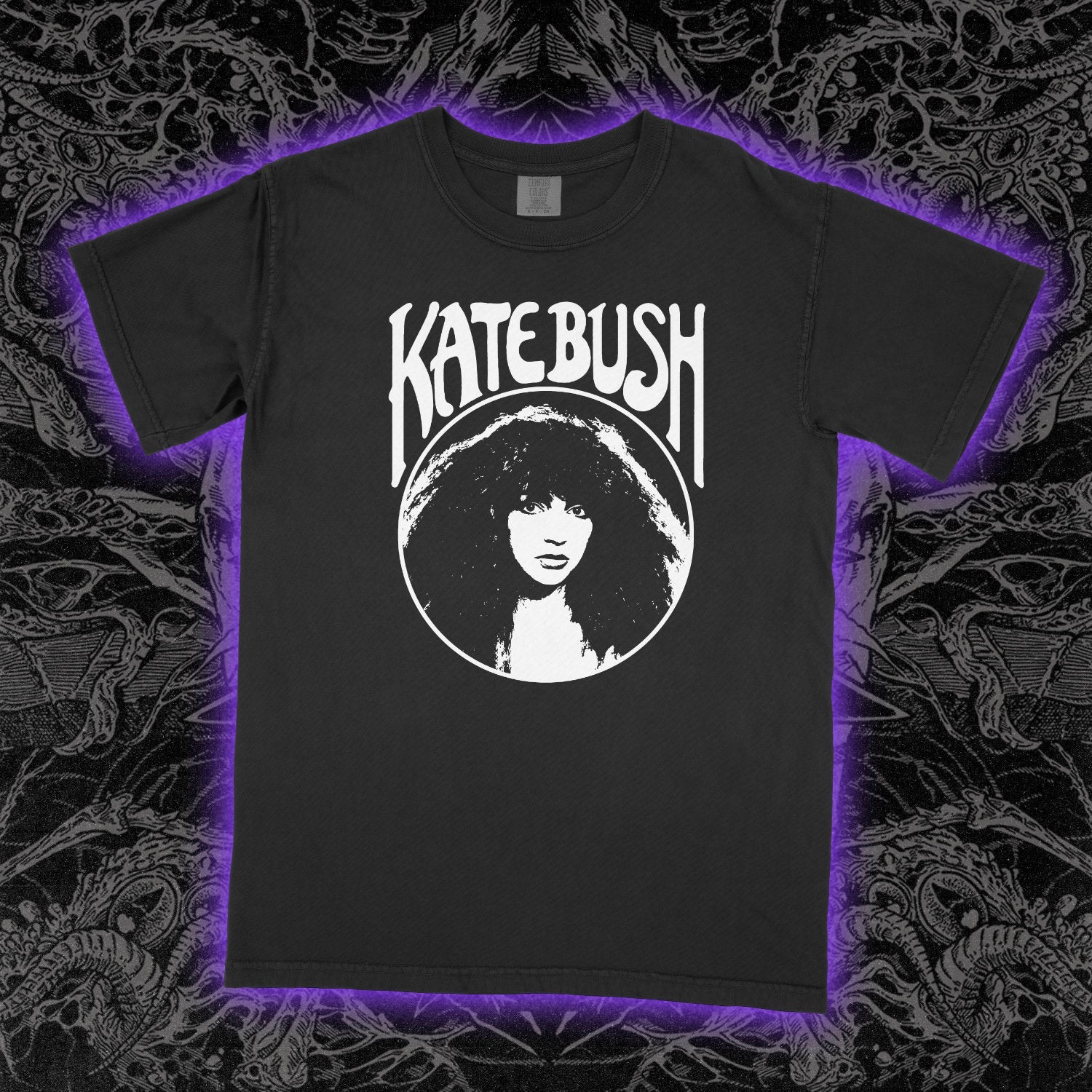 Kate Bush Circle Logo Comfort Colors Black Tee