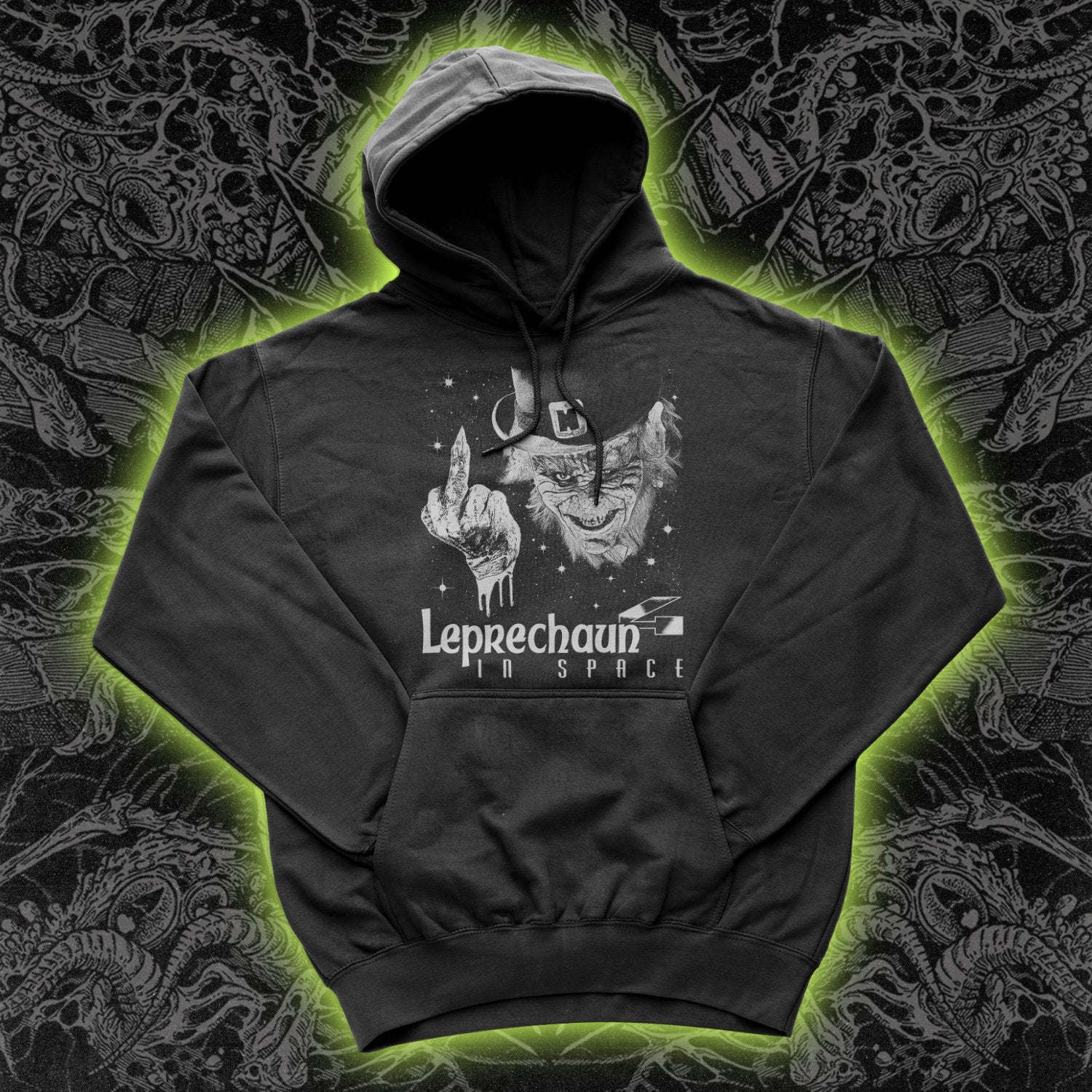 Leprechuan in Space Hoodie Black