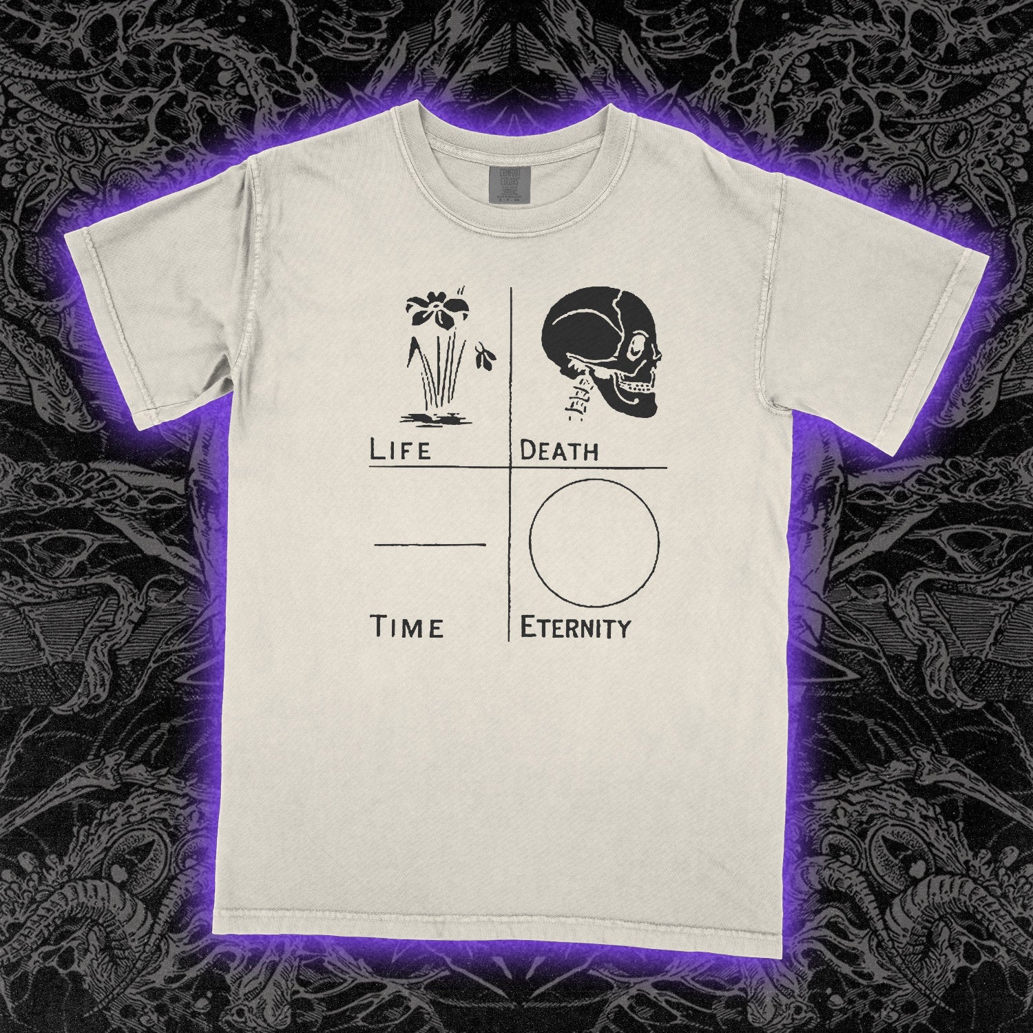 Life Death Time Eternity Comfort Colors Ivory Tee