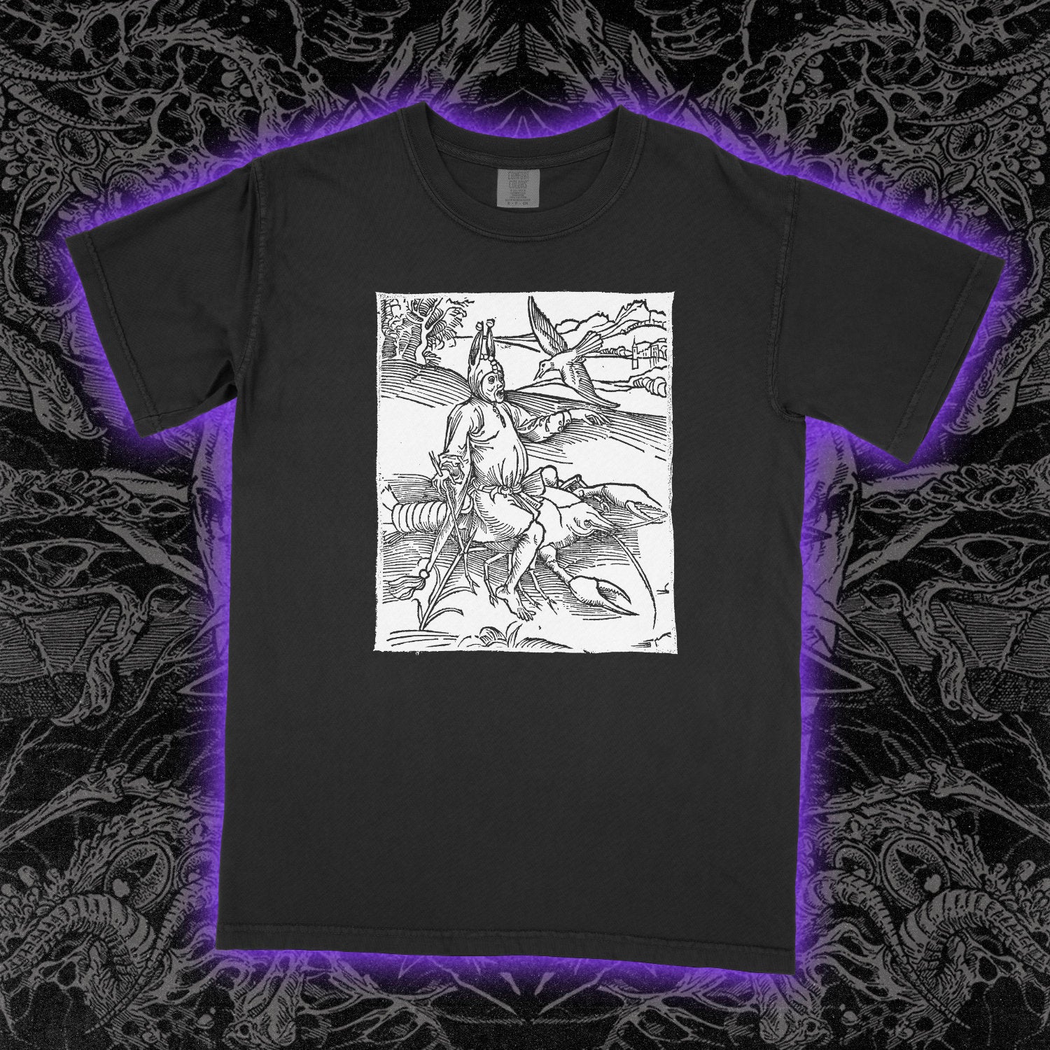 Lobster Jester Comfort Colors Black Tee