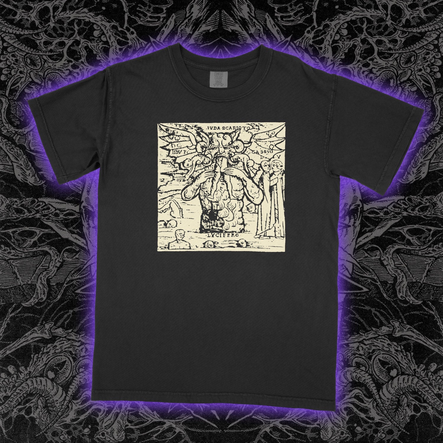 Lucifer Devours Judas Comfort Colors Black Tee