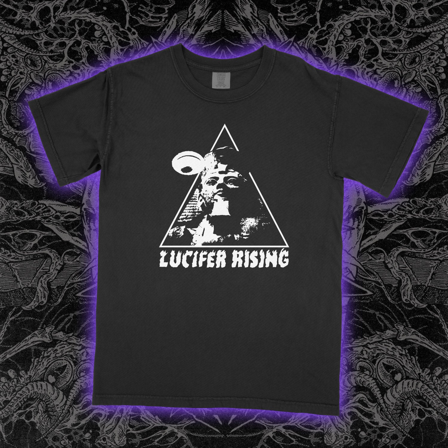 Lucifer Rising Film Comfort Colors Black Tee