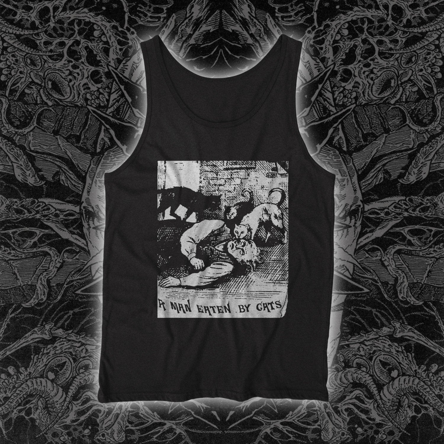 Man Eaten By Cats Tank Black