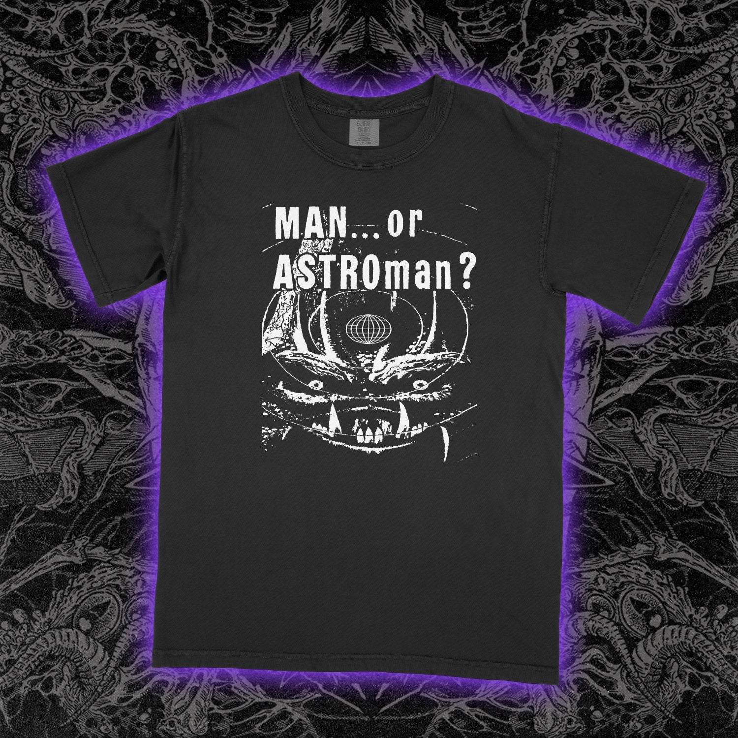 Man Or Astro-Man Comfort Colors Black Tee