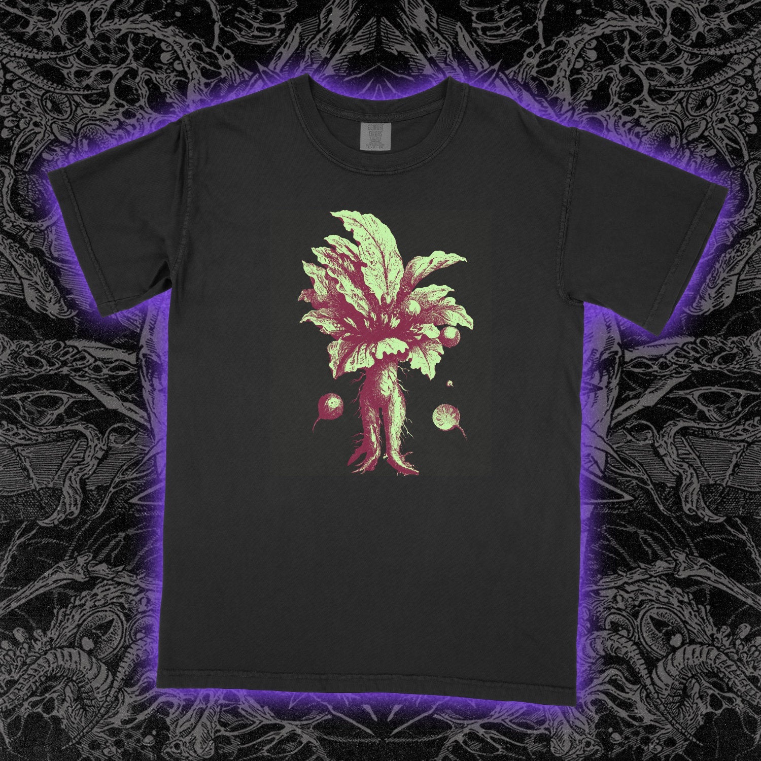 Mandrake Root Body Comfort Colors Black Tee