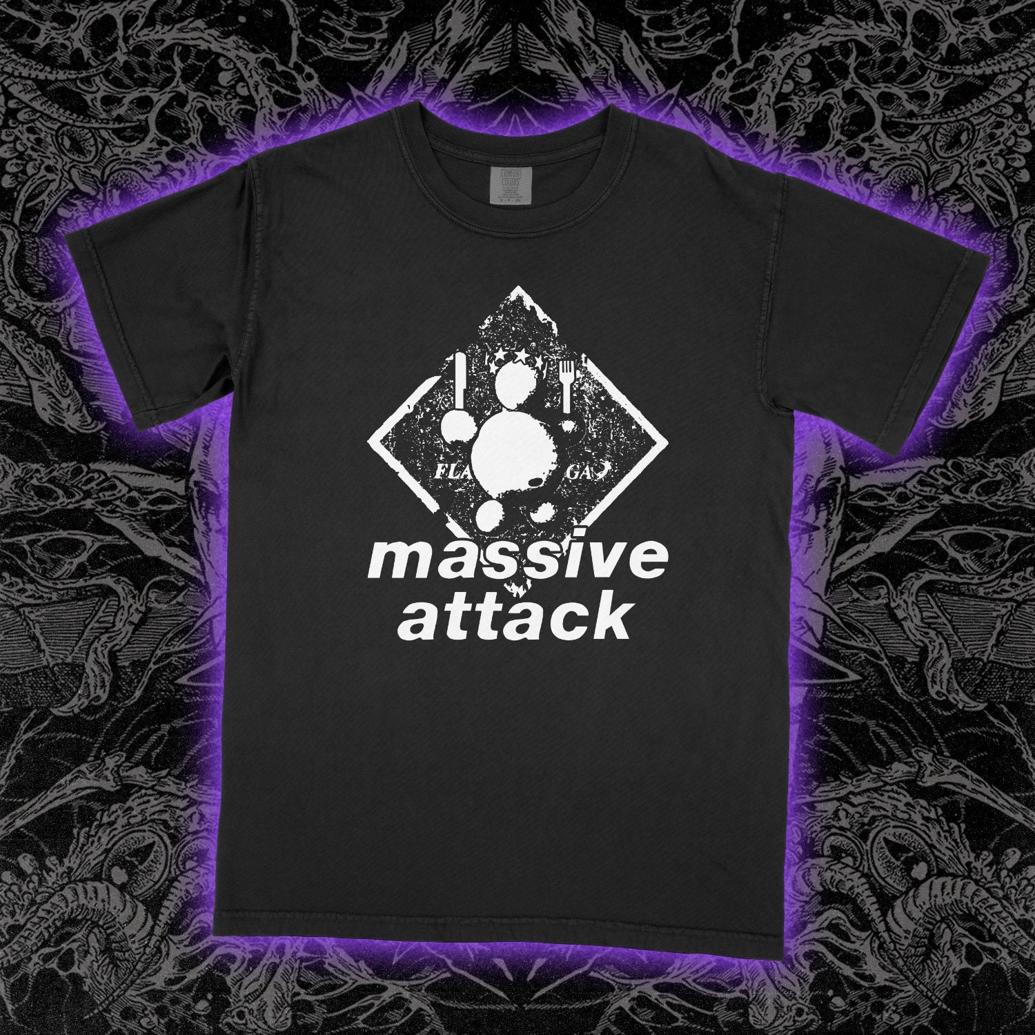 Massive Attack Comfort Colors Black Tee