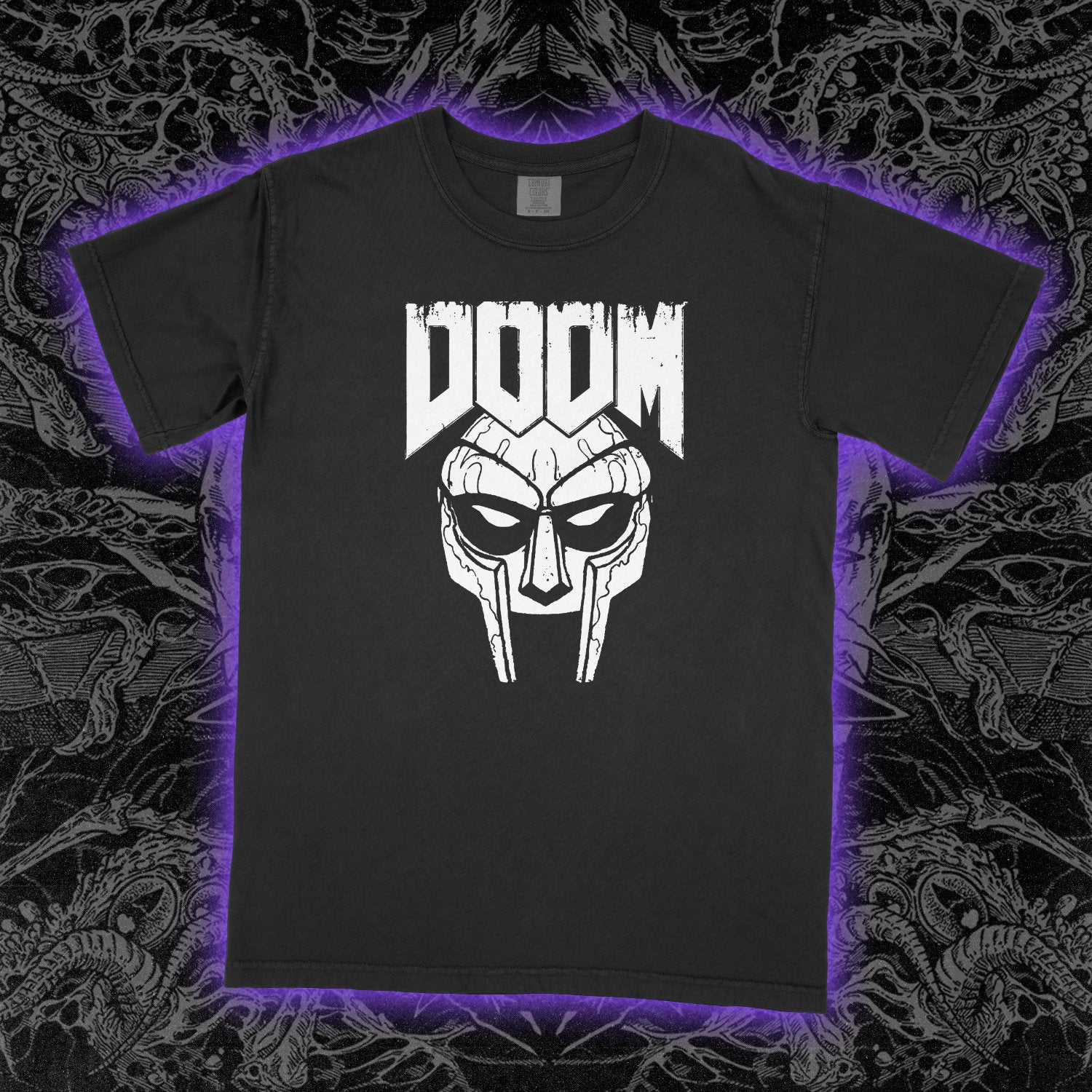 MF Doom Mask Comfort Colors Black Tee