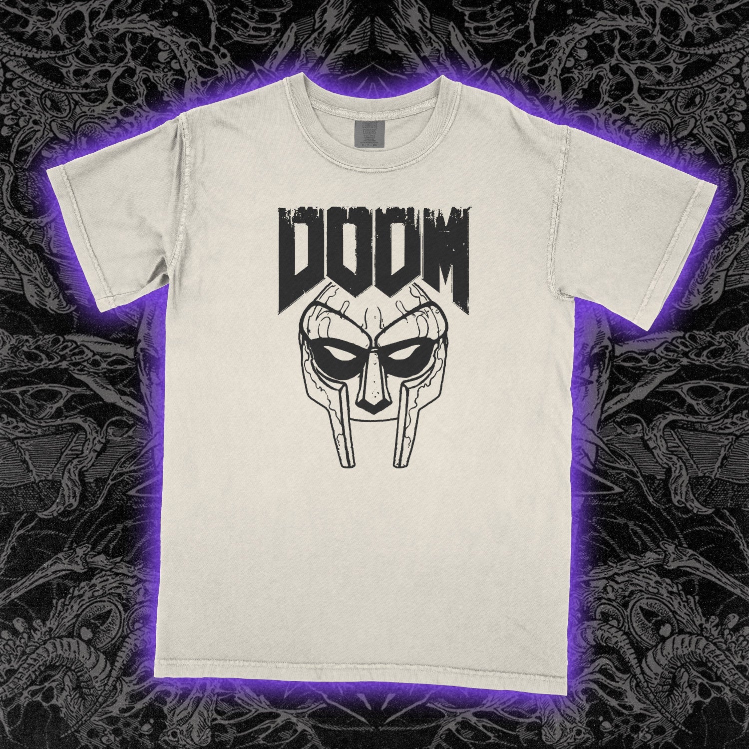 MF Doom Mask Comfort Colors Ivory Tee