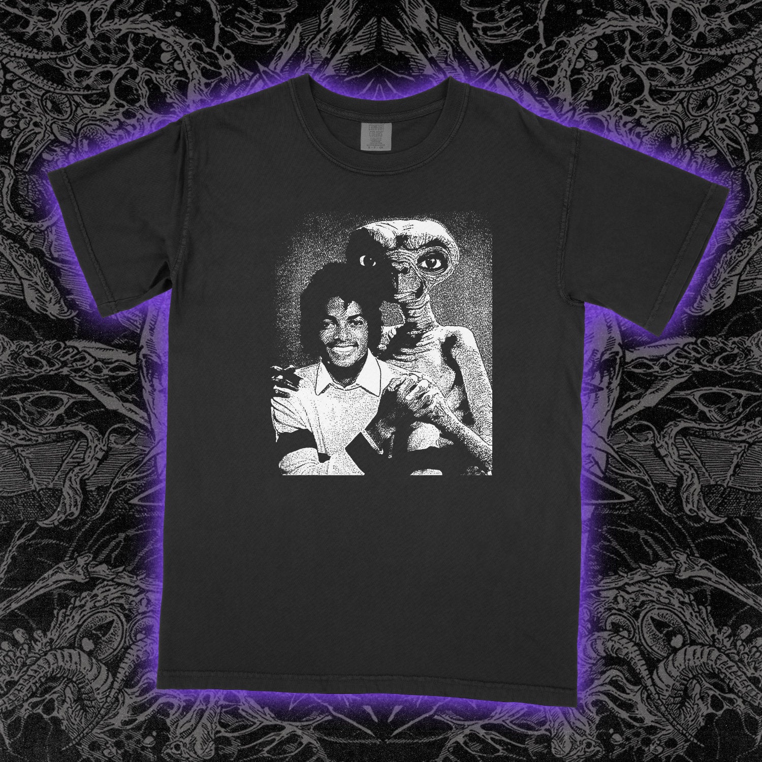 Micheal Jackson And ET Comfort Colors Black Tee