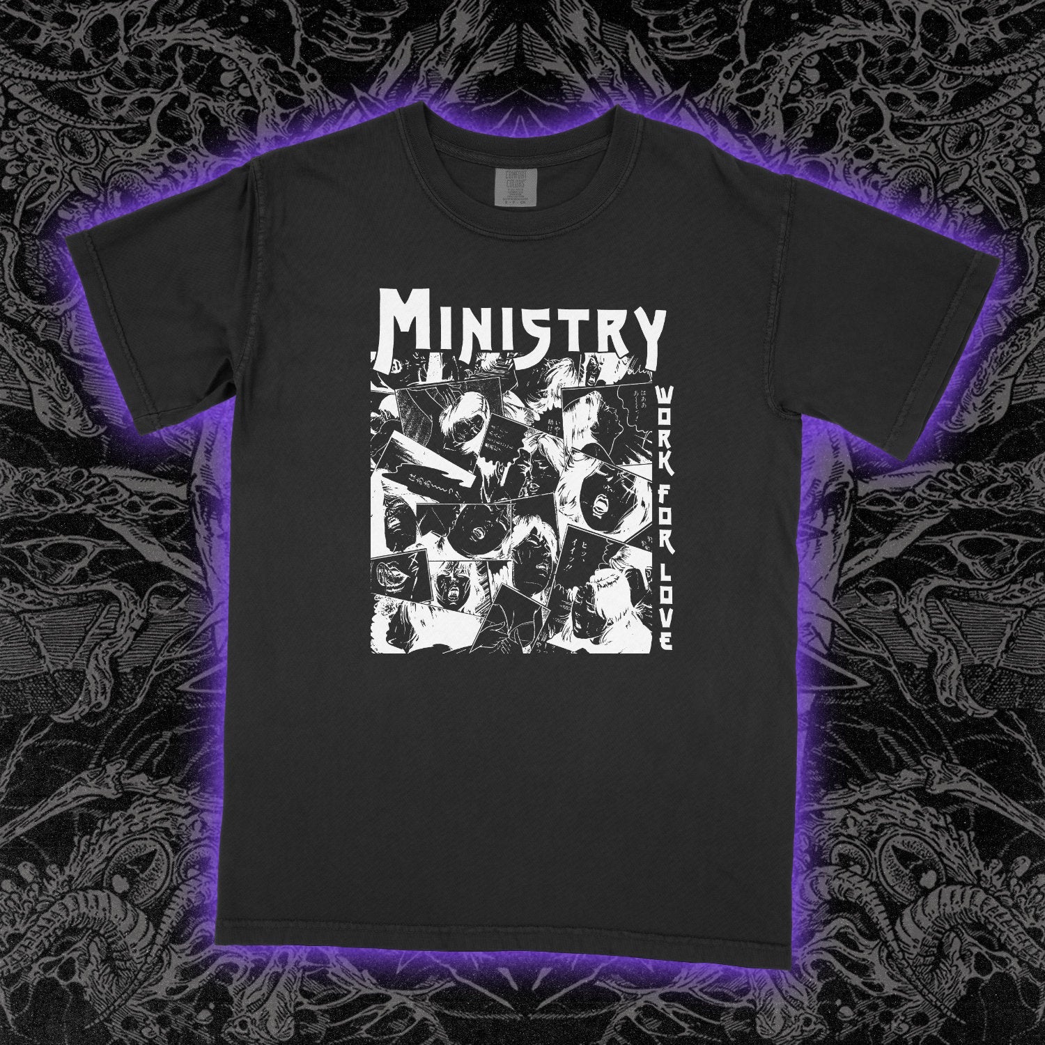 Ministry Work For Love Comfort Colors Black Tee