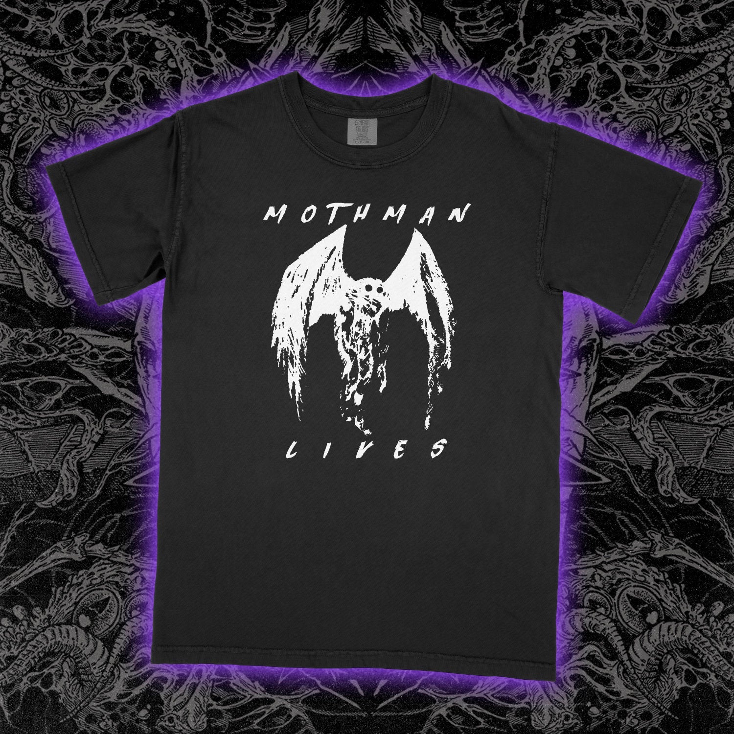 Mothman Lives Comfort Colors Black Tee