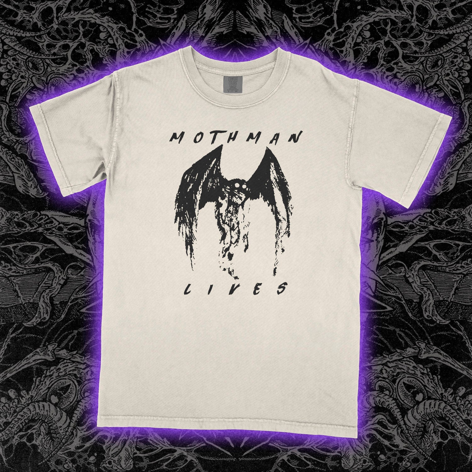 Mothman Lives Comfort Colors Ivory Tee