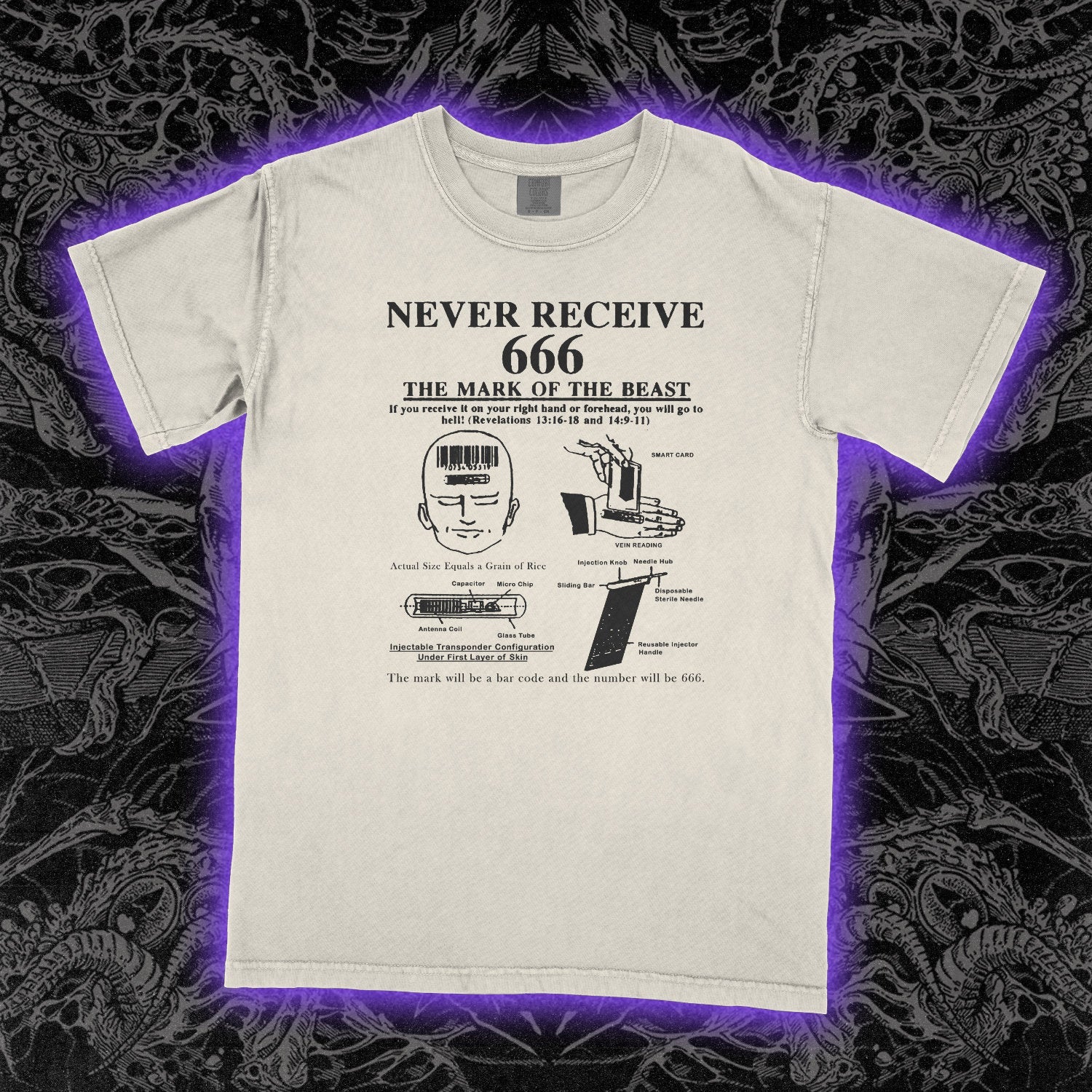 Never Receive 666 Comfort Colors Ivory Tee