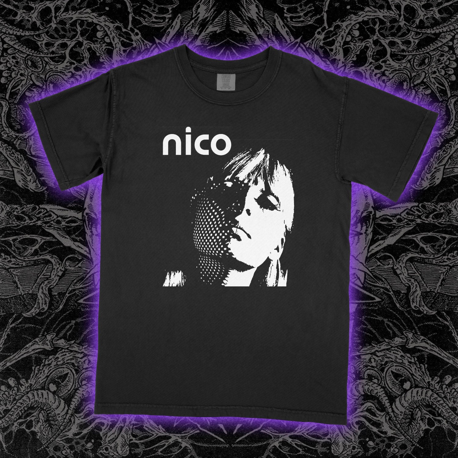 Nico Halftone Comfort Colors Black Tee